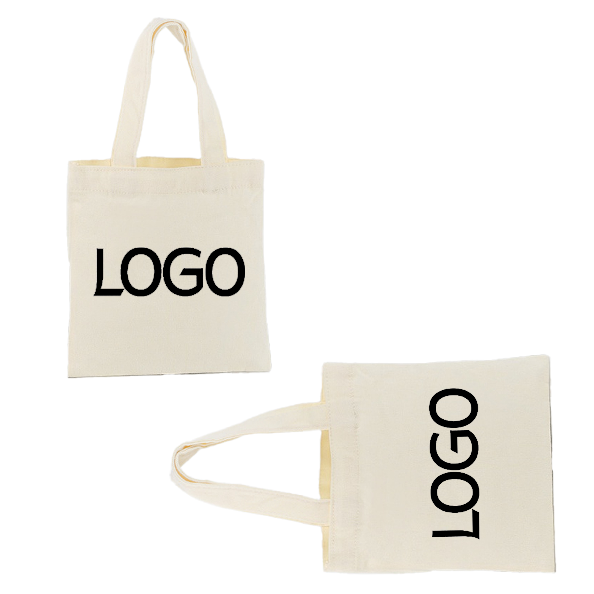 Mini handbag canvas bag, custom tote bag with logo imprint 2