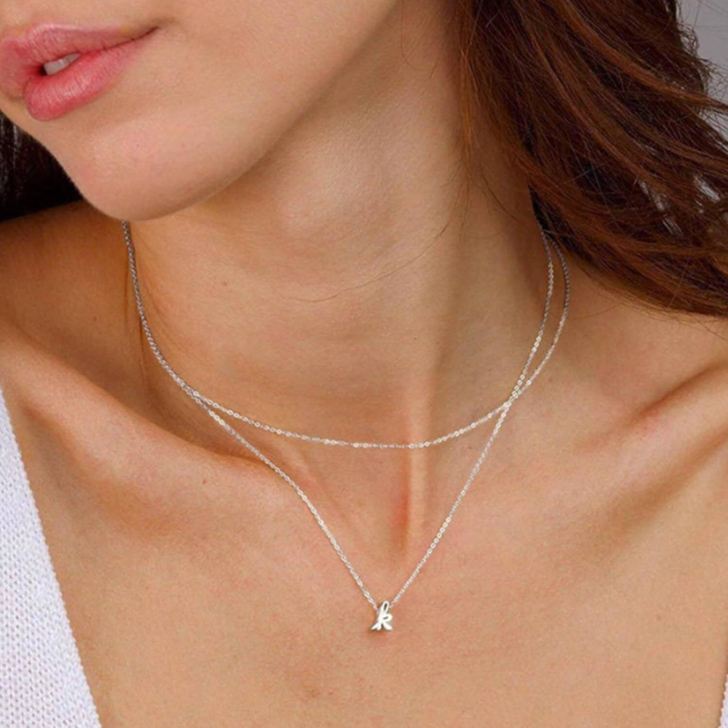 14K Gold Plated Letter A-Z Pendant Necklace Tiny Initial Nec 4