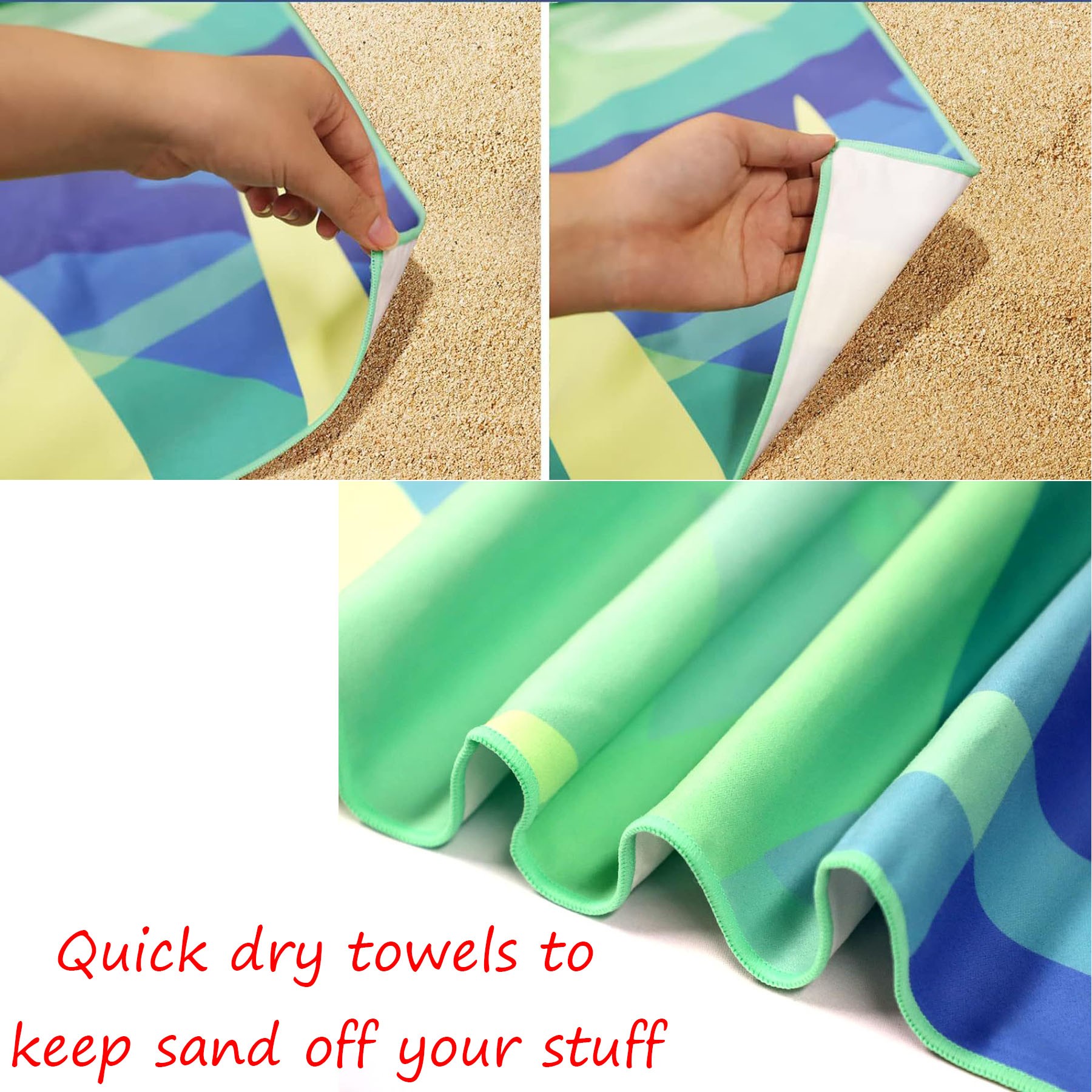 Custom Sand Free Quick-Dry Beach Towel 3