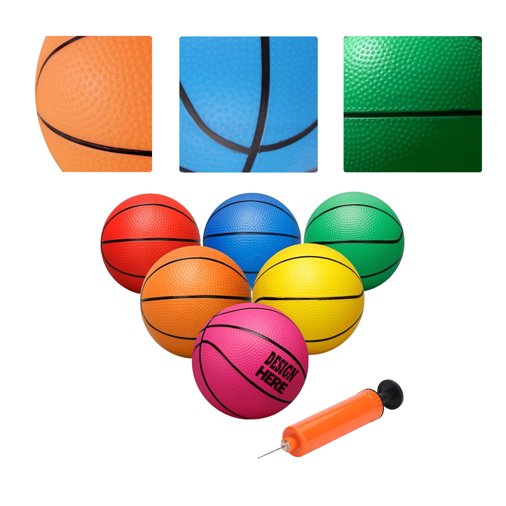 MOQ50 Custom Inflatable PVC Basketball Toy 2