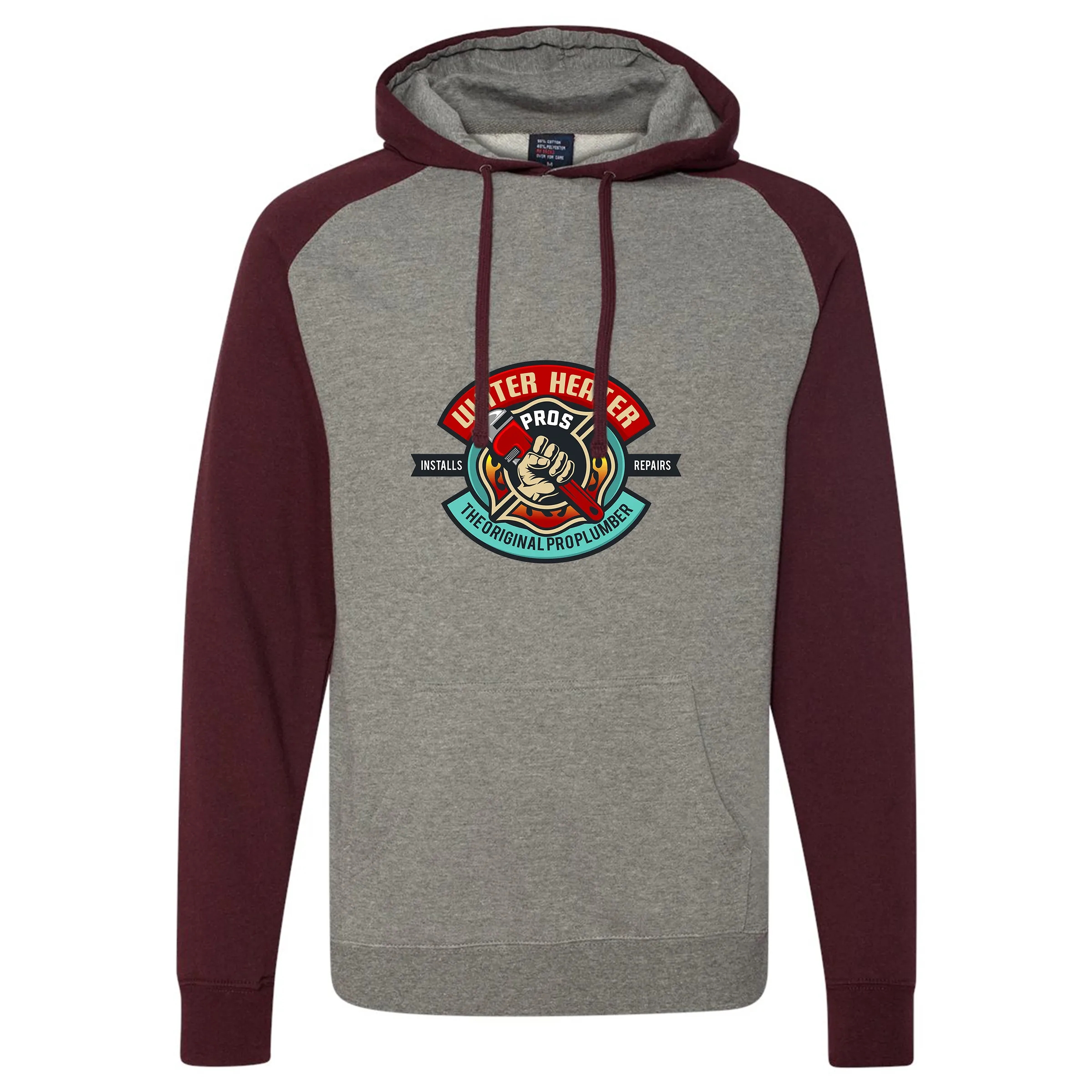 Raglan Hooded Pullover Sweatshirt, custom hoodie or sweatshirt with logo imprint 17