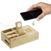 Bamboo Fast Wirelsss Charging Dock Station 15