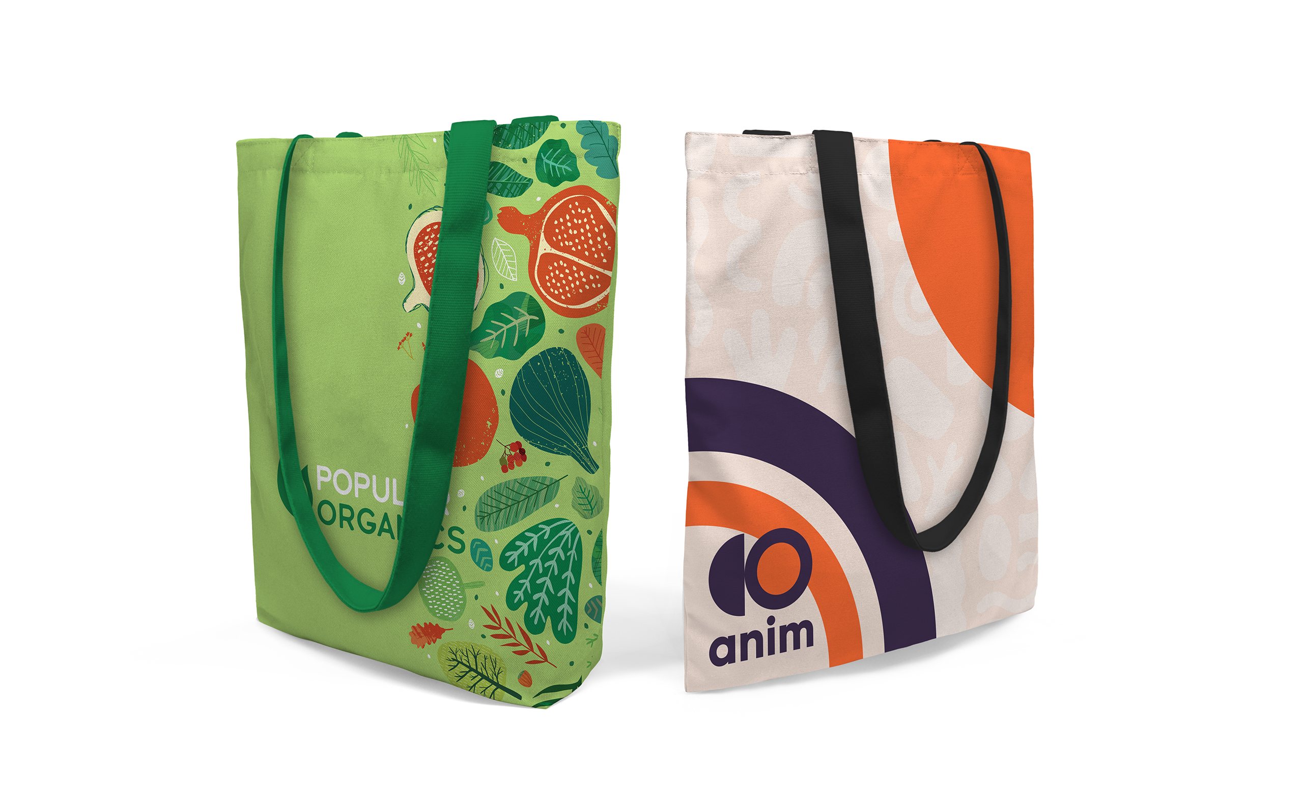 Full Color Recycled Canvas Tote Flat