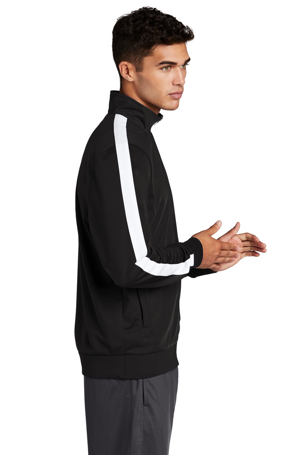 Sport-Tek Tricot Sleeve Stripe Track Jacket. JST94 18