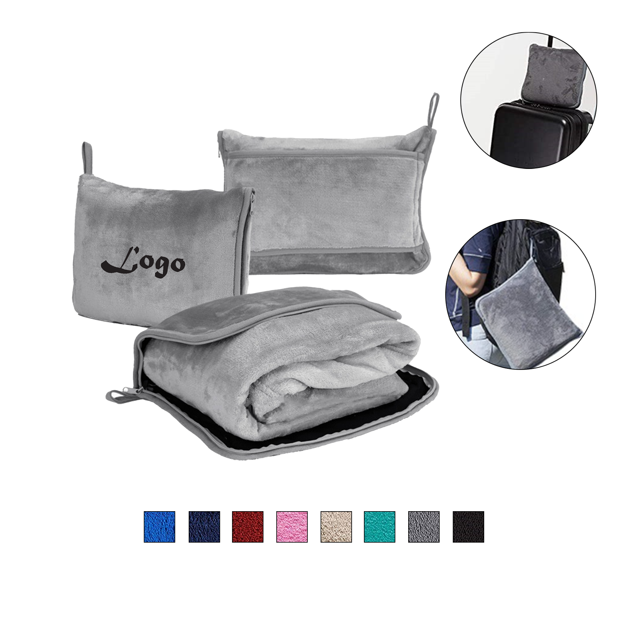 Soft Travel Blanket With Pillow 2