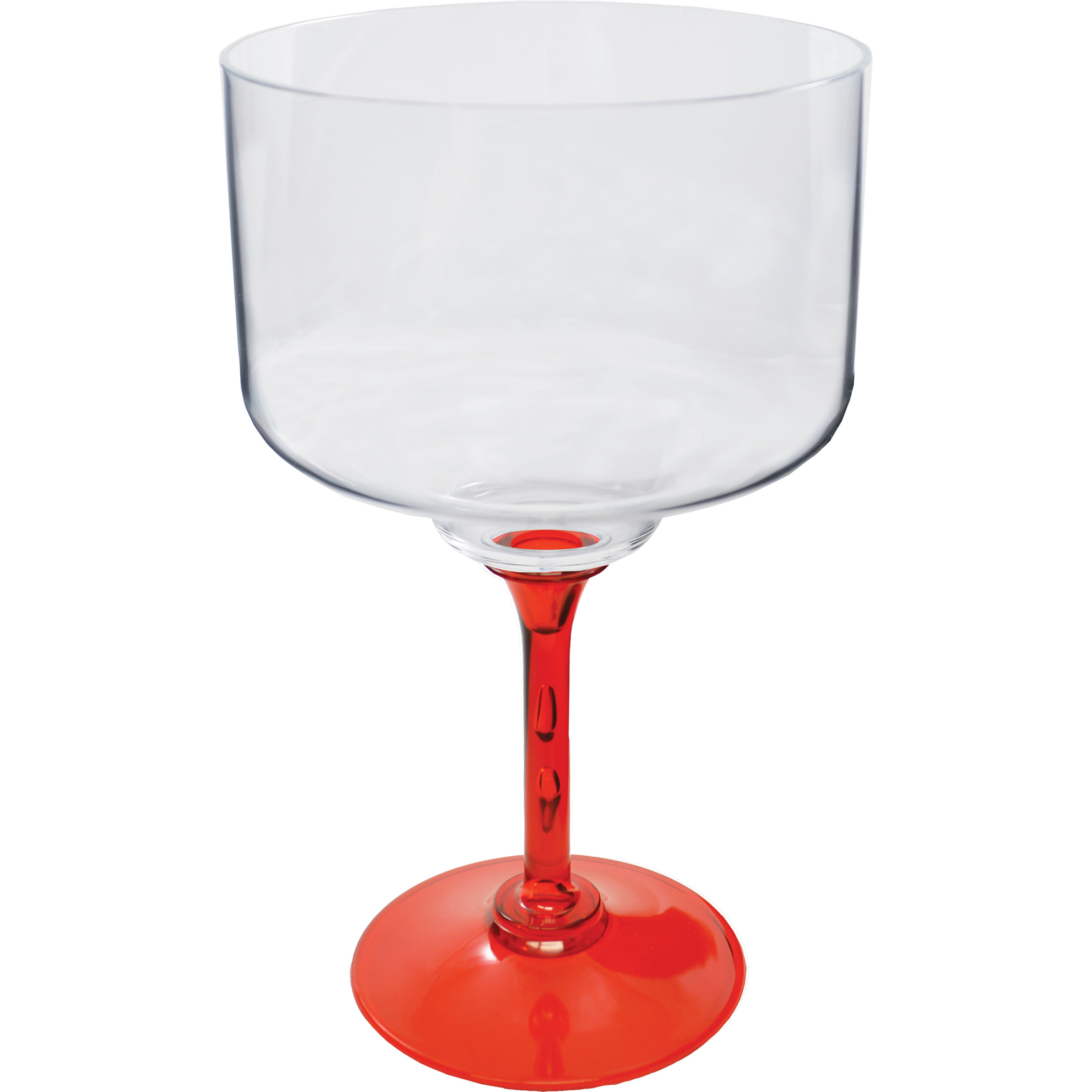 18oz Standard Stem Plastic Margarita Glass with Your Choice of Stem Color 10