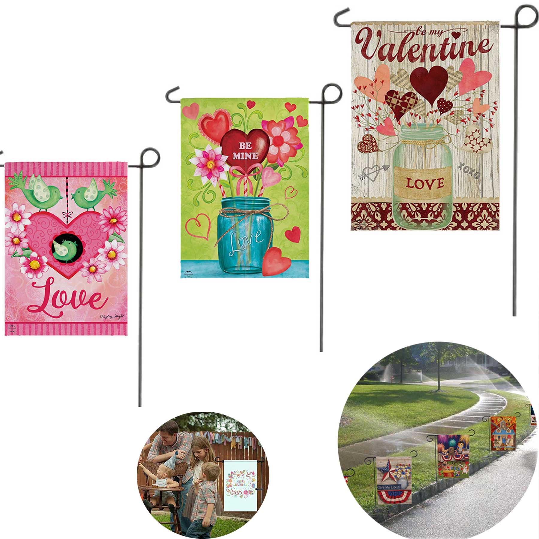 12" x 18" Custom Double Sided Garden Flags 1