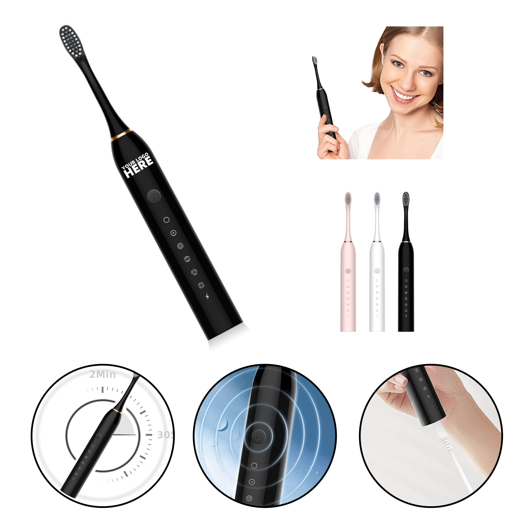 4 Brush Heads Rechargeable Toothbrush 1