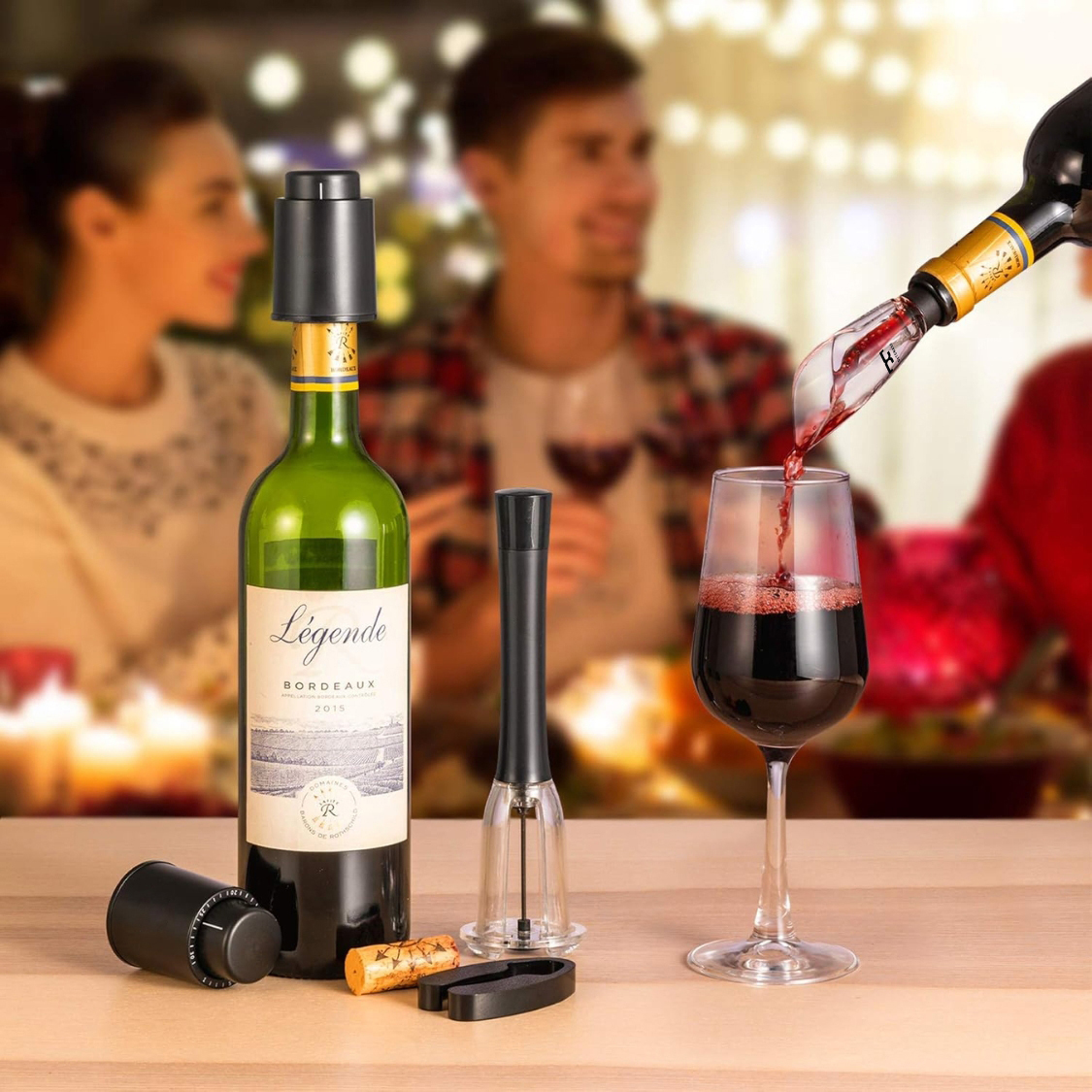 WineVault Tulip-Style Wine Aerator Pourer 6