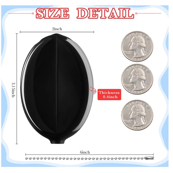 PVC Coin Purse Change Holder Chain Pouch 2