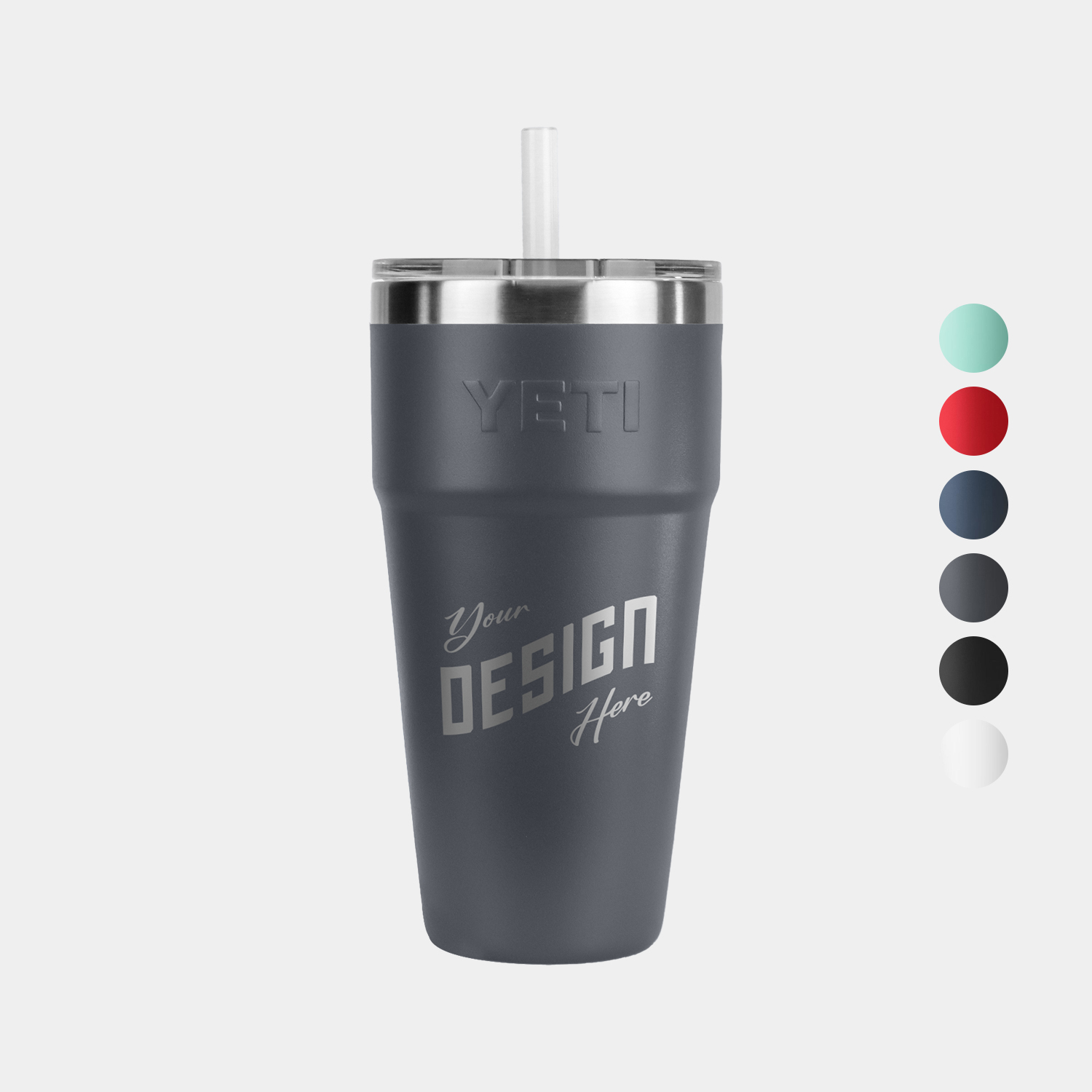 26 Oz YETI® Stainless Steel Insulated Tumbler w/ Straw 2