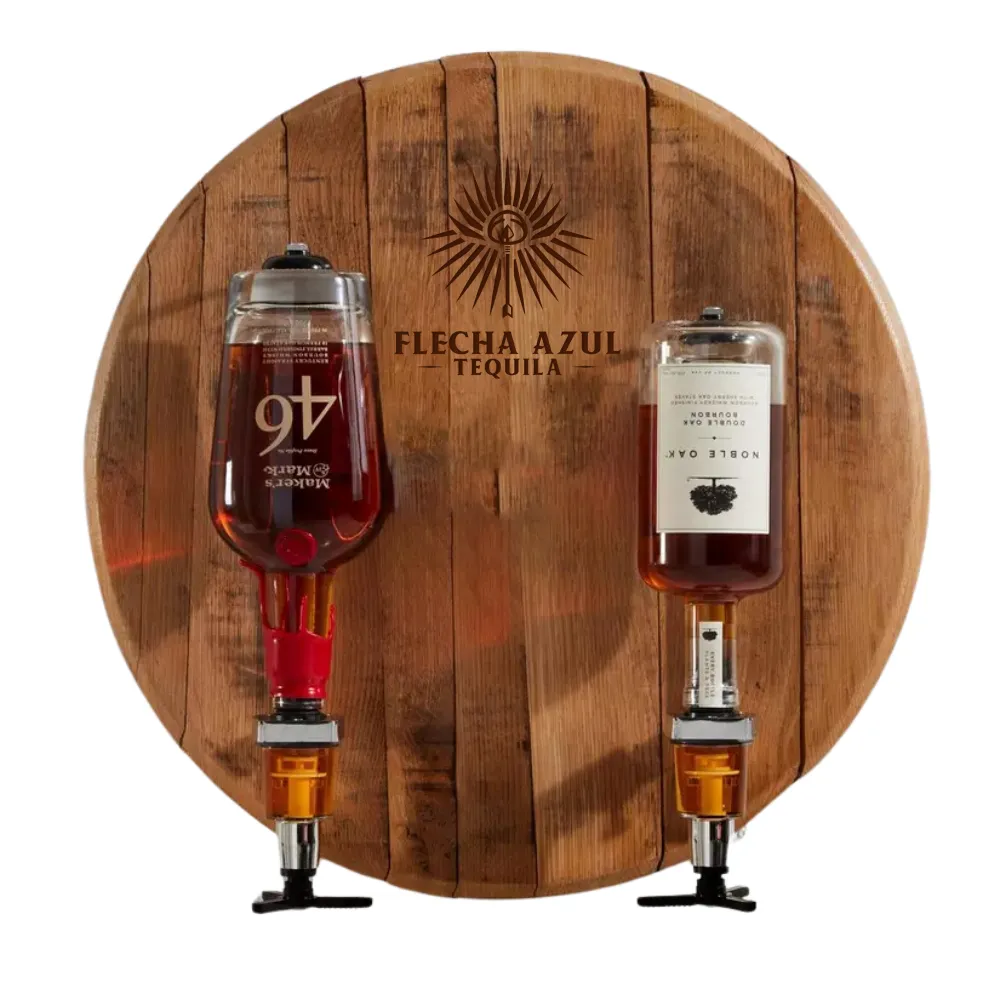 Barrel Head Sign Double Liquor Dispenser 6