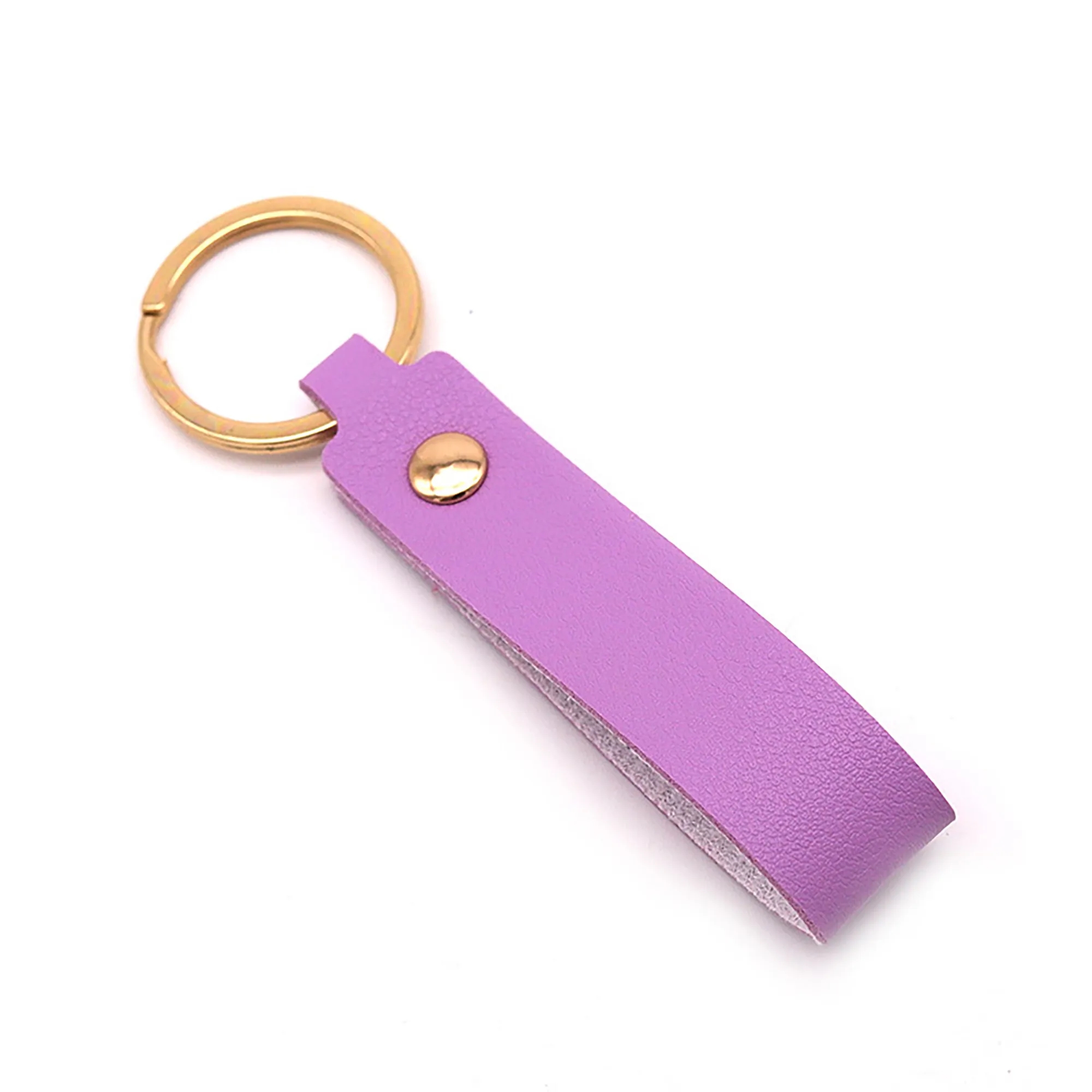 Classic Leather Keychain with Metal Ring and Custom Logo 15
