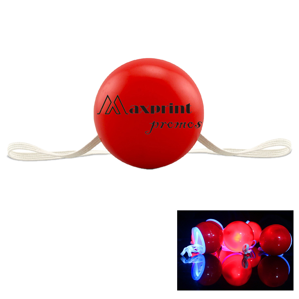 Red LED Clown Nose 2