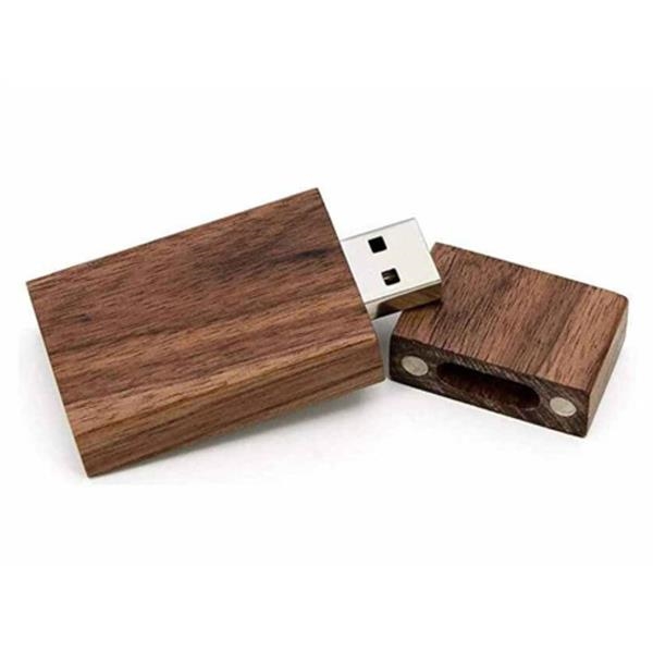 1 GB Rectangular Wooden USB Flash Drives w/ Magnetic Closure 6
