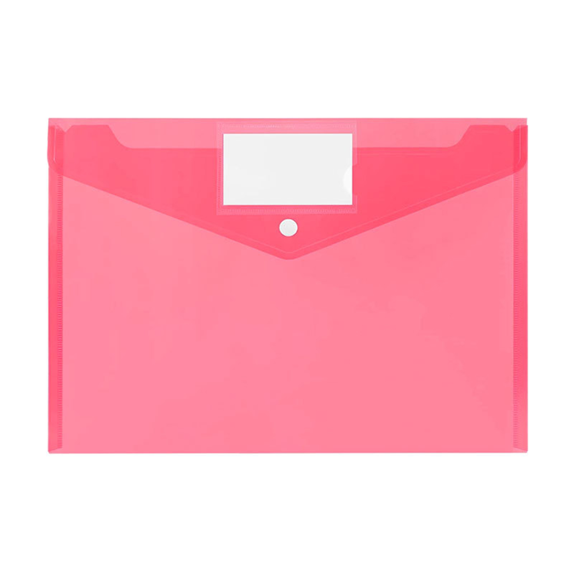 A4 Transparent PVC File Bag With Crimped Flap 9" Length x 13" Width 6