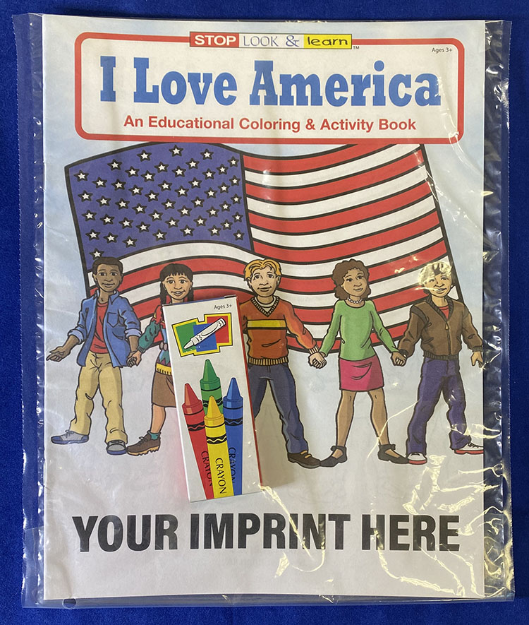 COLORING SET - I Love America Coloring Book Fun Pack 4
