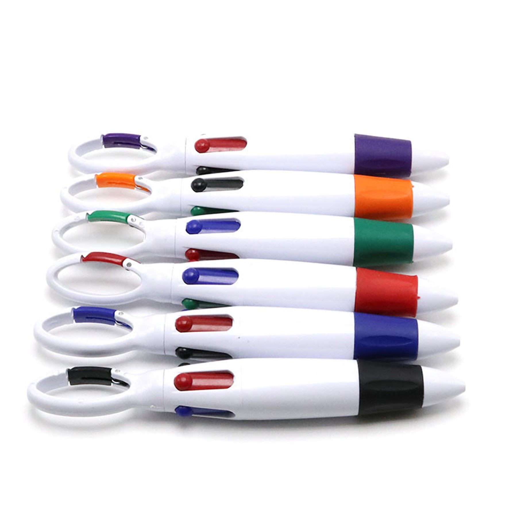 4-in-1 Retractable Shuttle Pen w/ Carabiner Clip 3