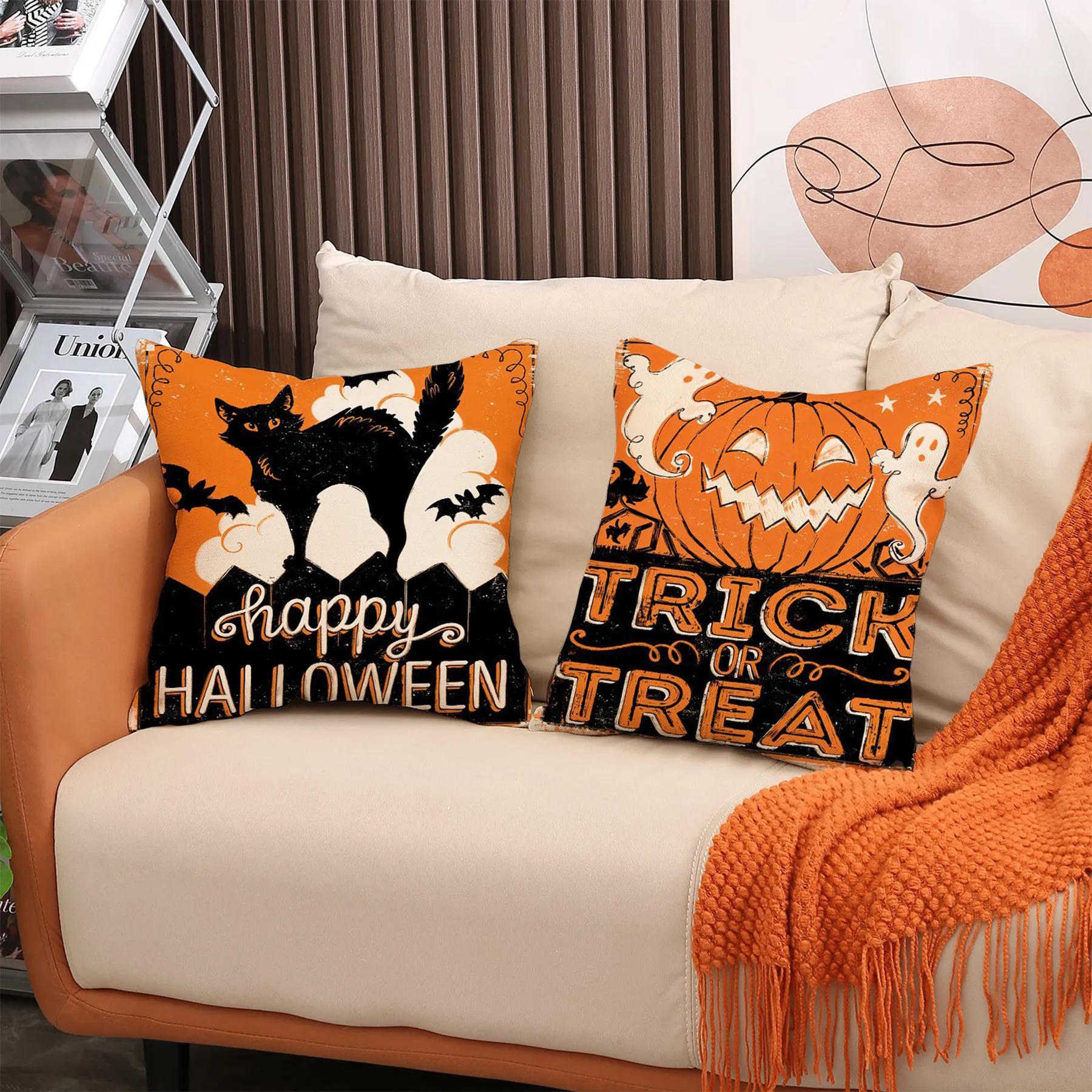 Flax Halloween Printed Pillowcase 5