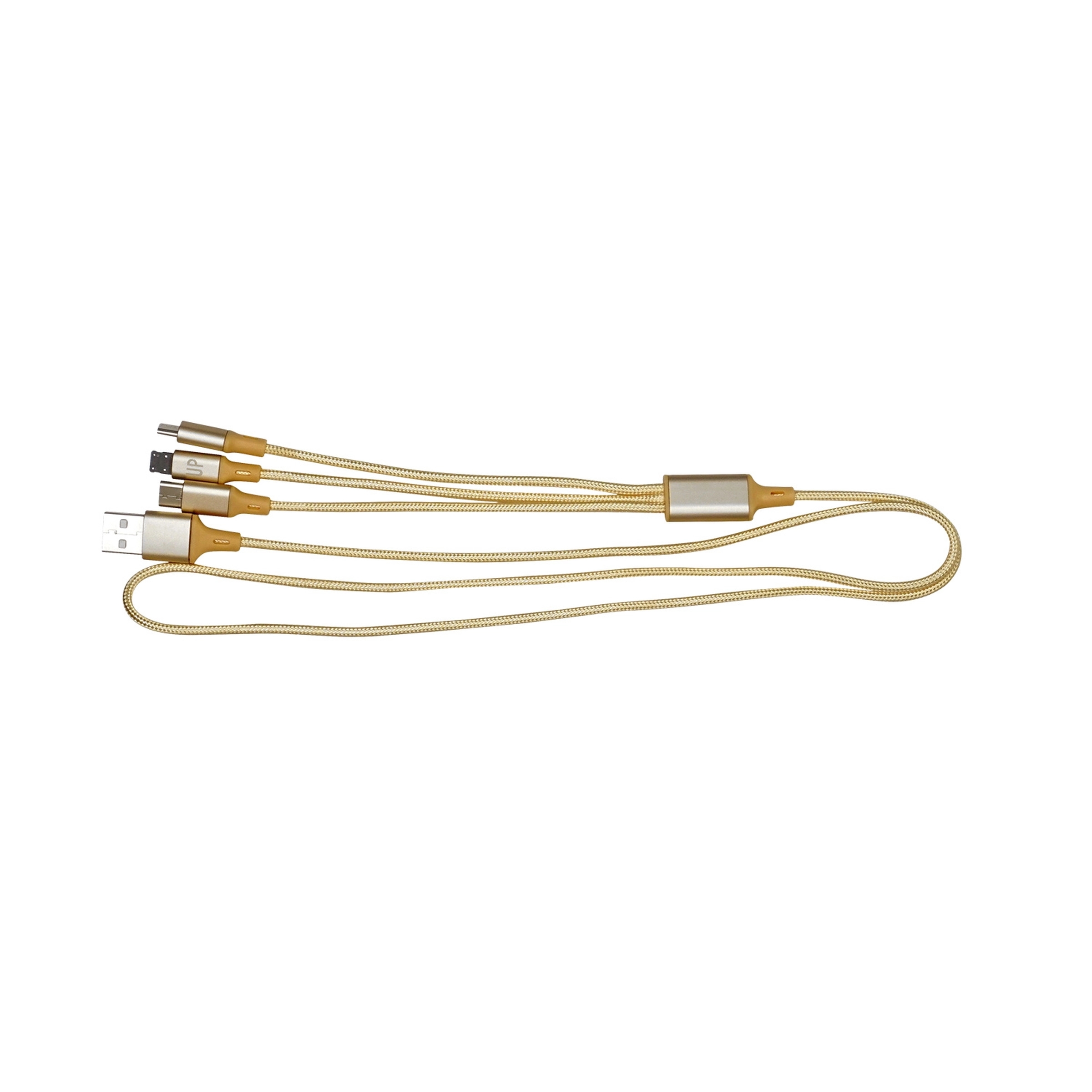3' METALLIC 3-IN-1 CABLE WITH TYPE C US 5