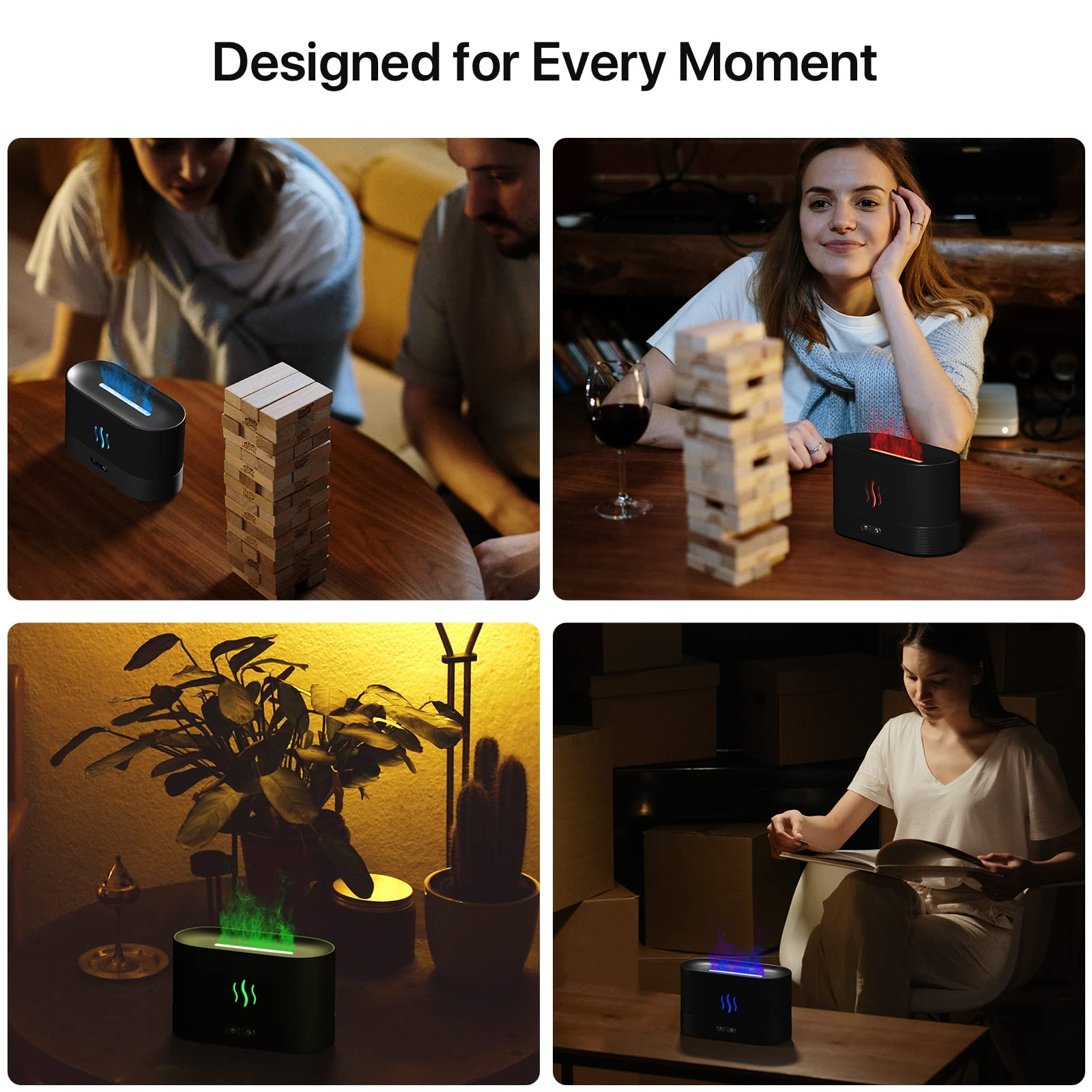 180Ml Simulation Flame Upgrade Mist Air Humidifier 1