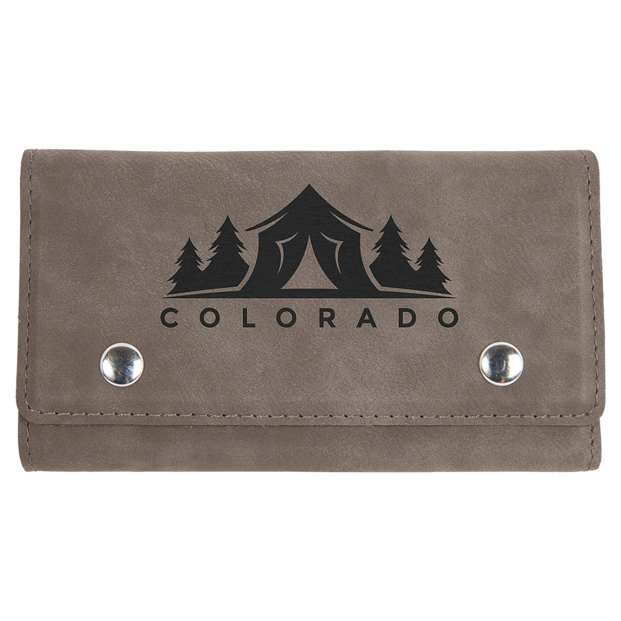Gray Leatherette Card & Dice Set 2