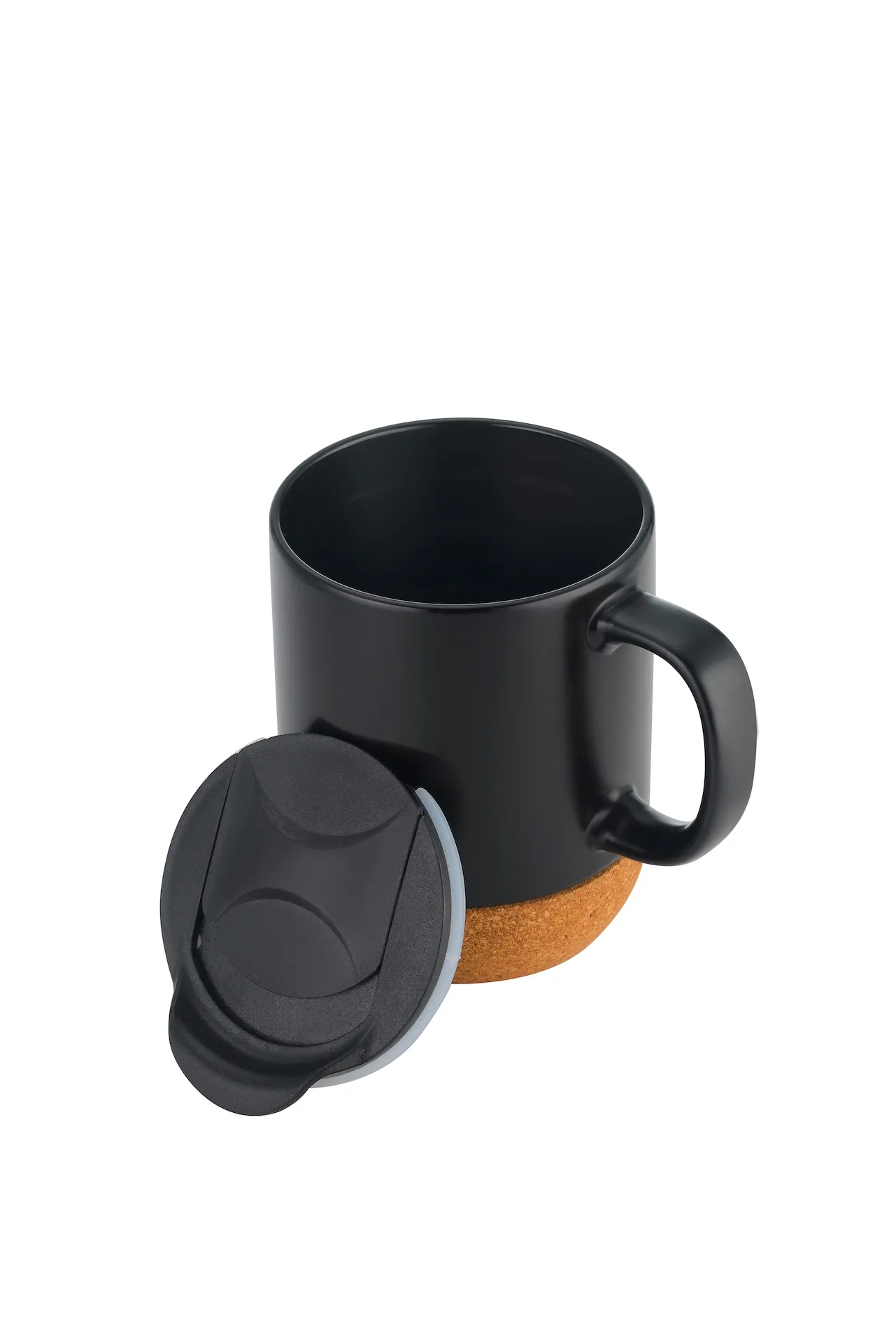 12oz Cork Base Ceramic Mug w/ Lid