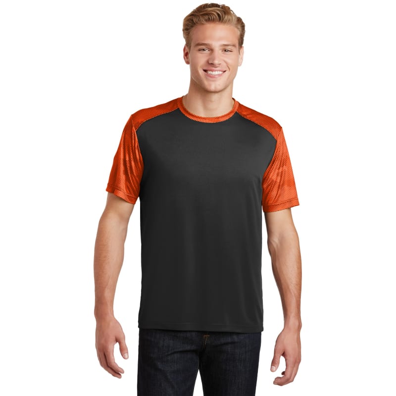 Sport-Tek CamoHex Colorblock Tee. 4