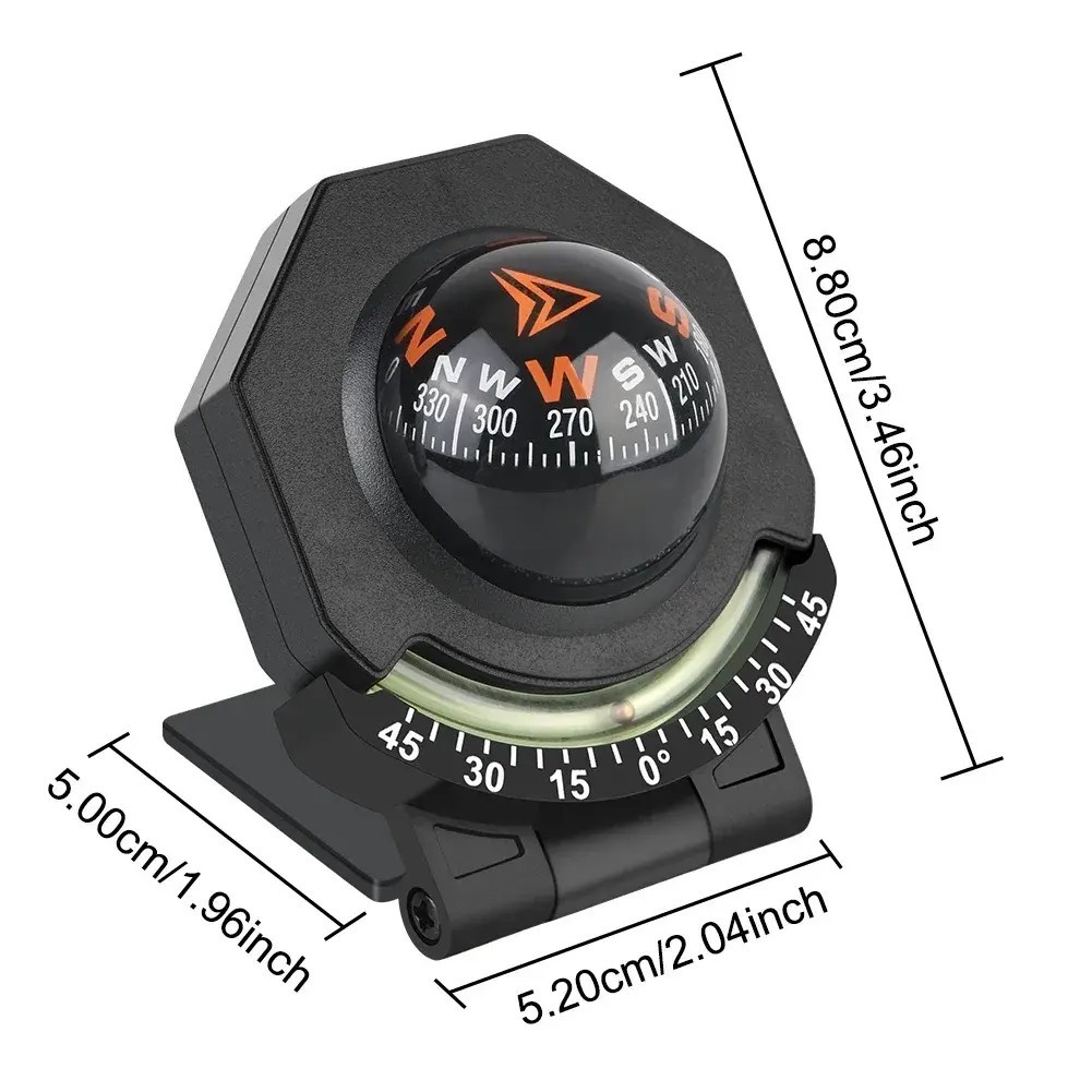 Black Dashboard Compass for Cars 1