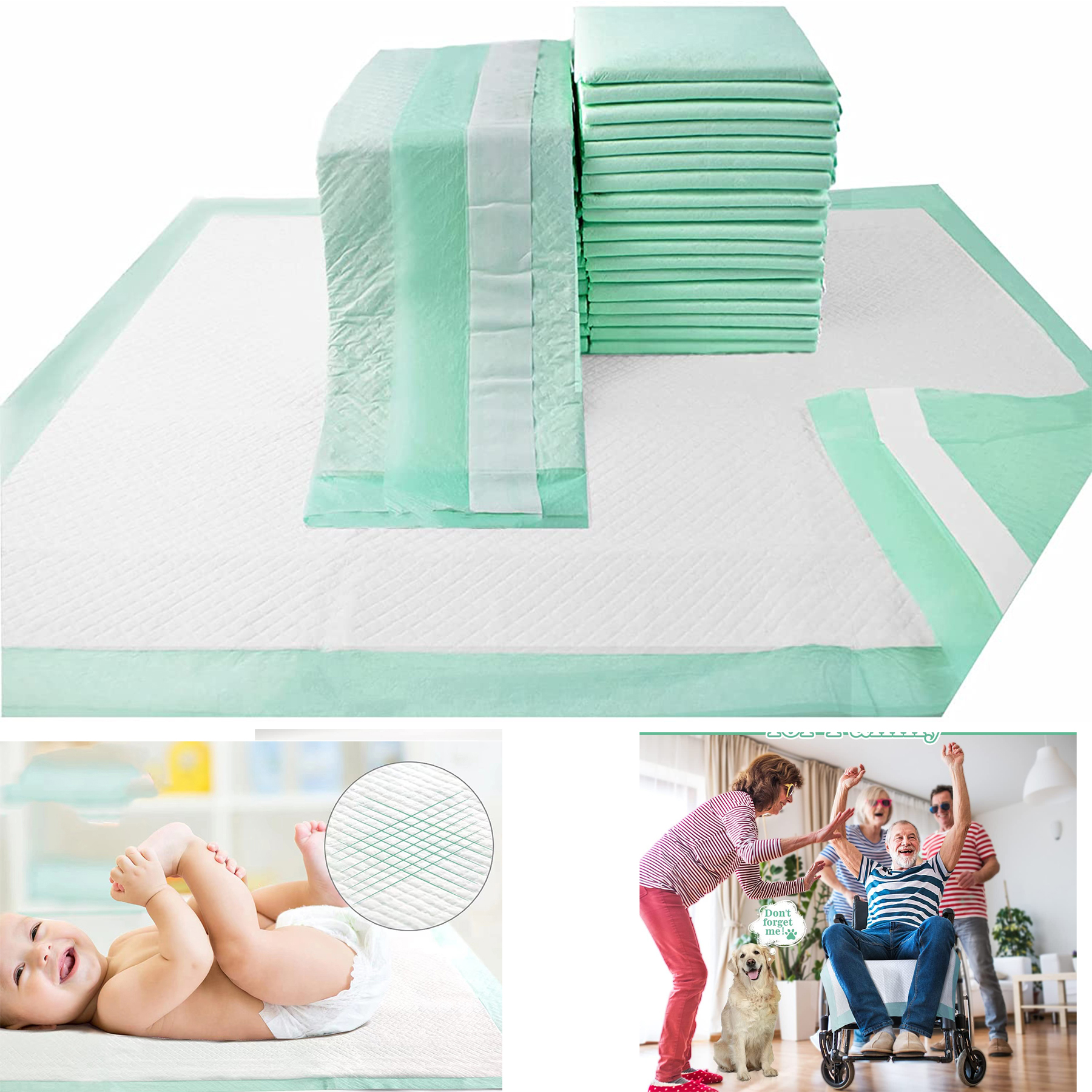 30 Pack Count 29 1/2" x 35 7/16" Disposable Underpads