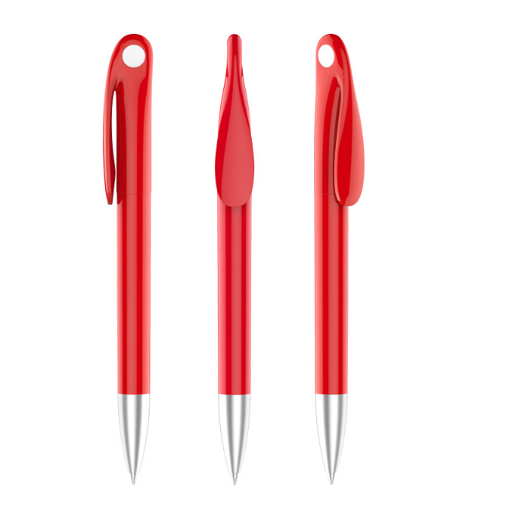 Durable Clip Plastic Black Ballpoint Pen 19