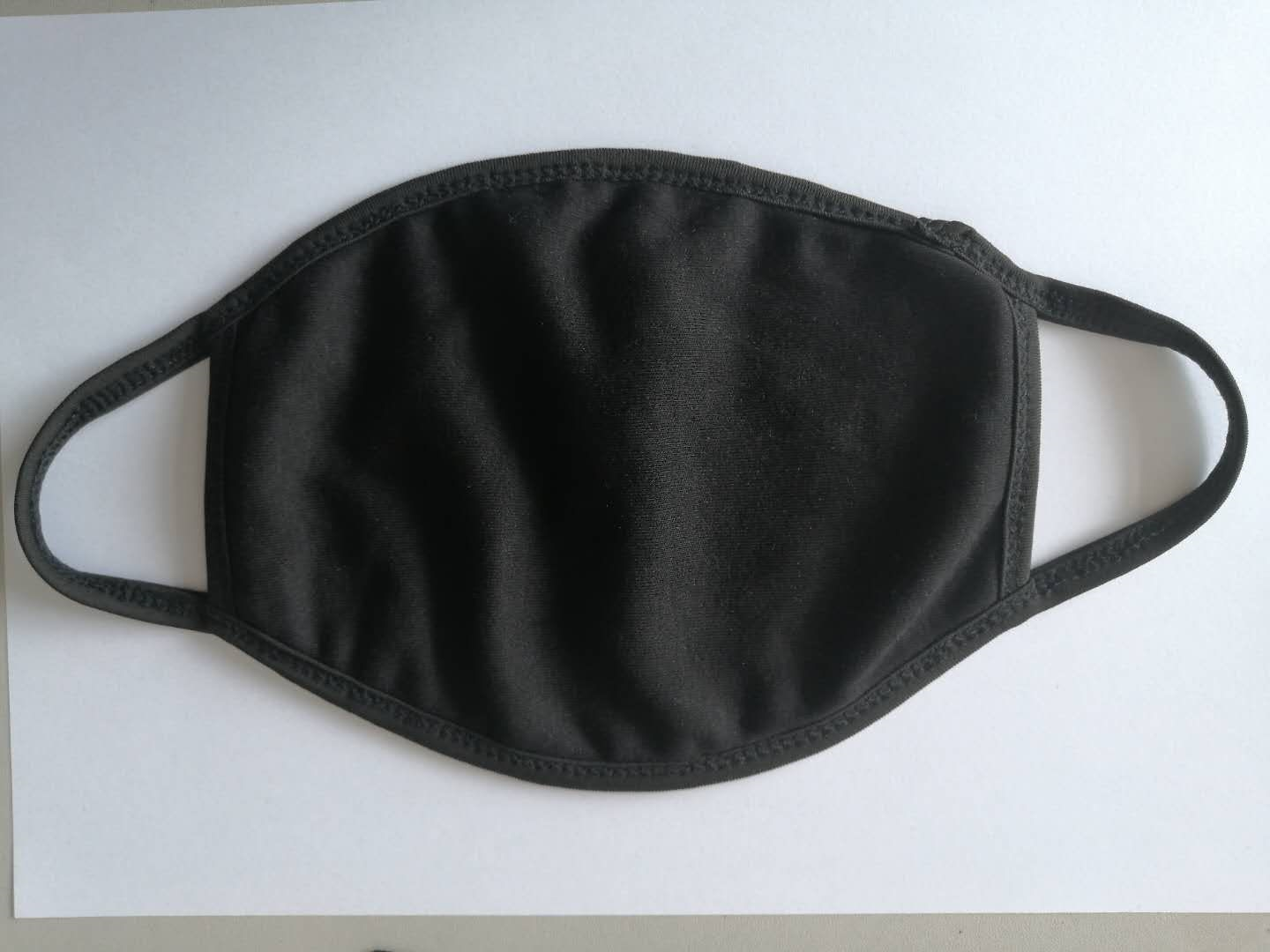 3-Ply Black Cotton Mask Blank (Sea Shipping) 3