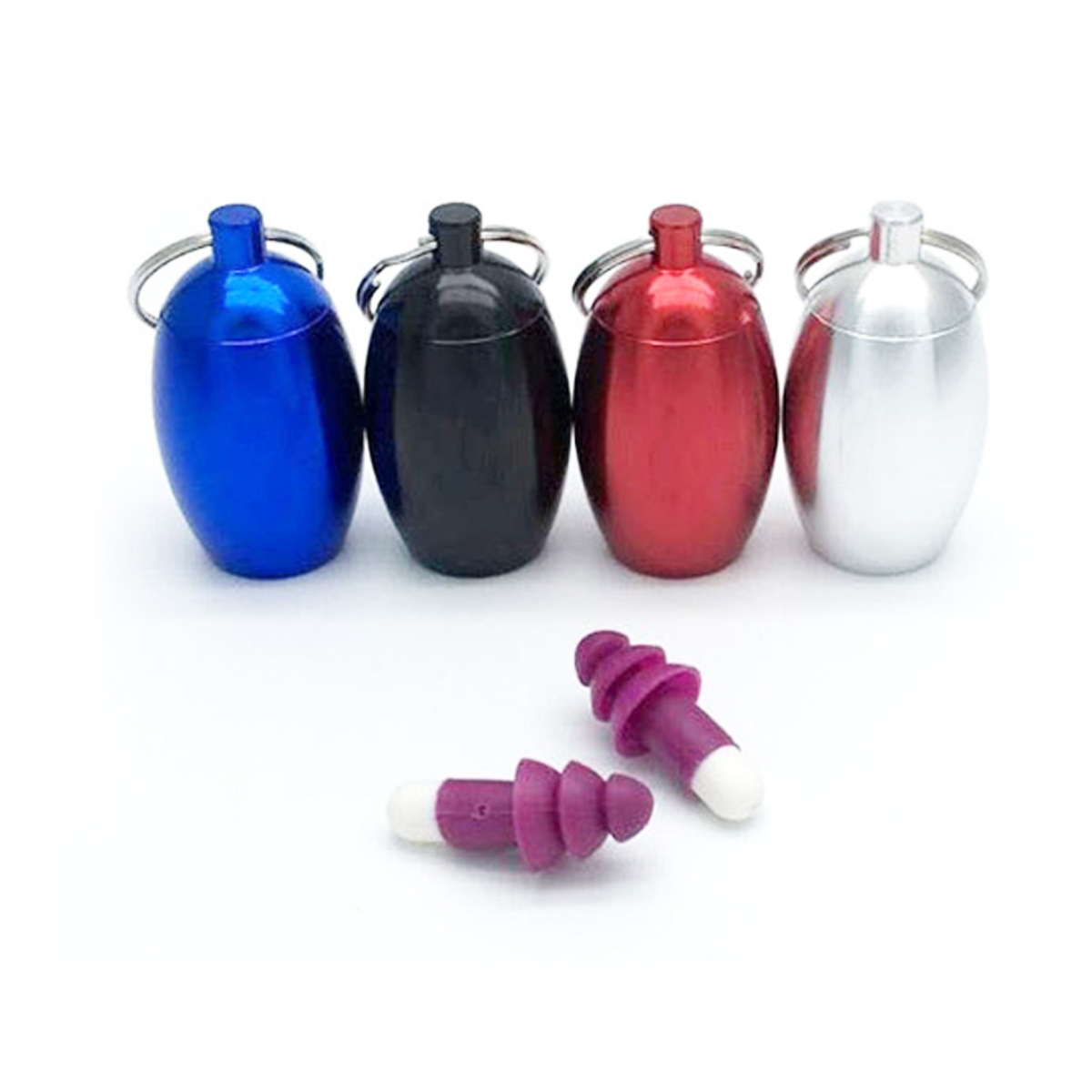 Oval Egg-Shaped Metal Pill Case Keychain & Storage 6