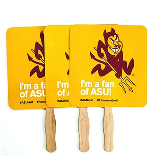 Rounded Square Shape Single Hand Fan 3