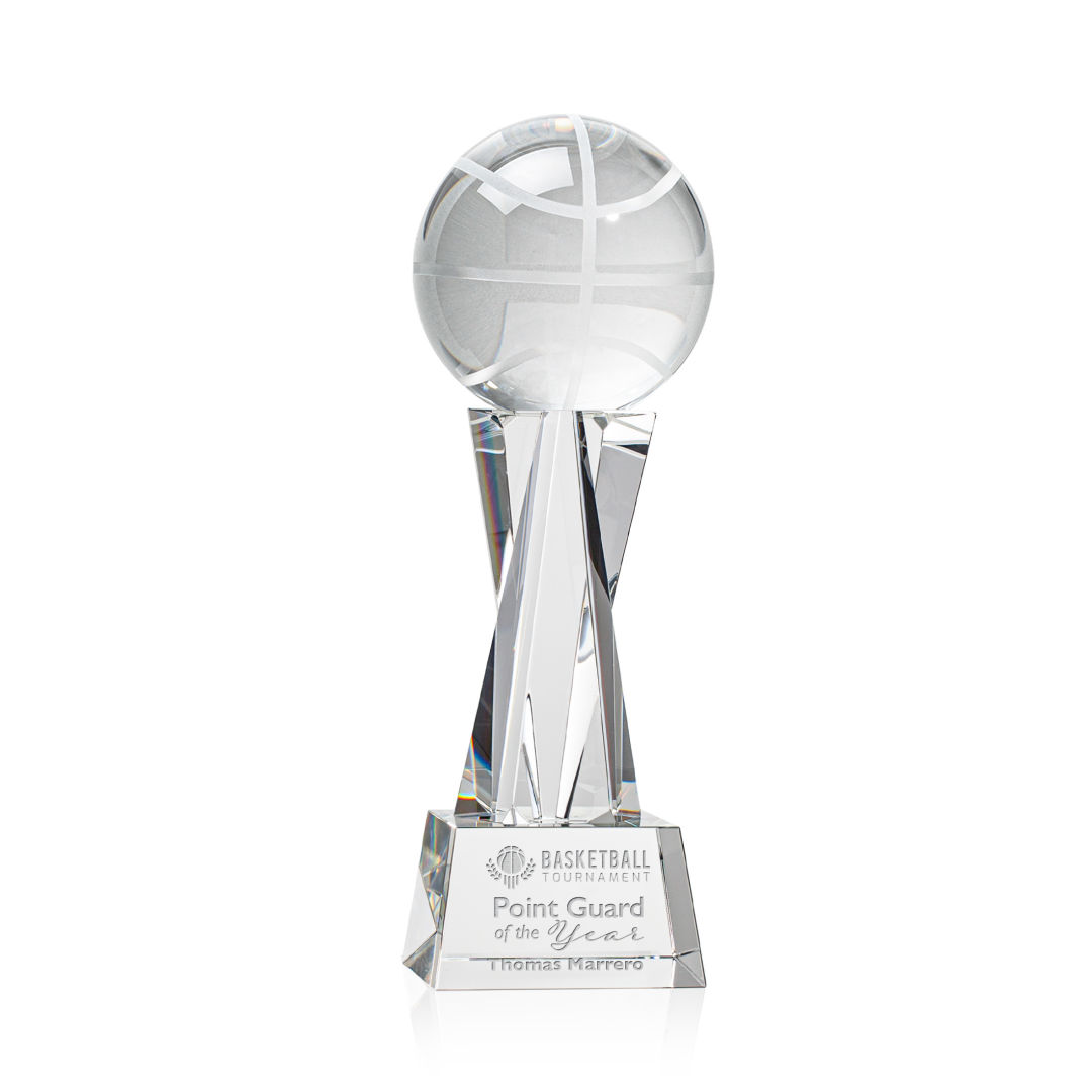 Basketball Award on Grafton Base - Clear 10