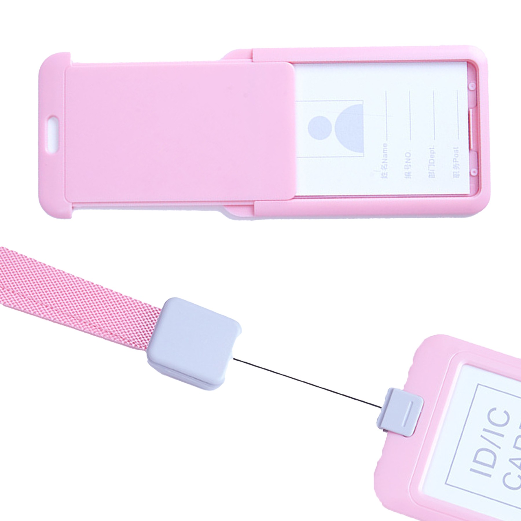 Square Retractable ID Badge Holder 2