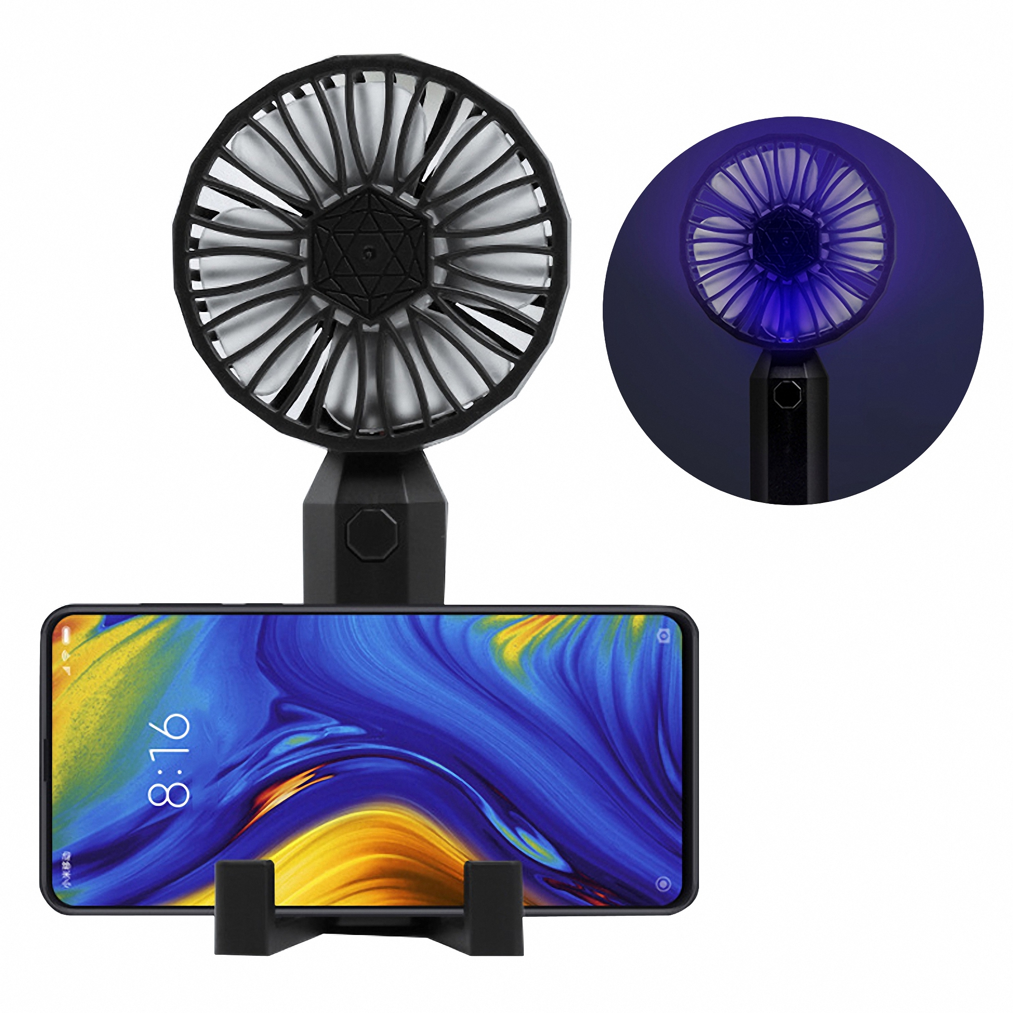Portable Mini USB Fan with Phone Holder 4