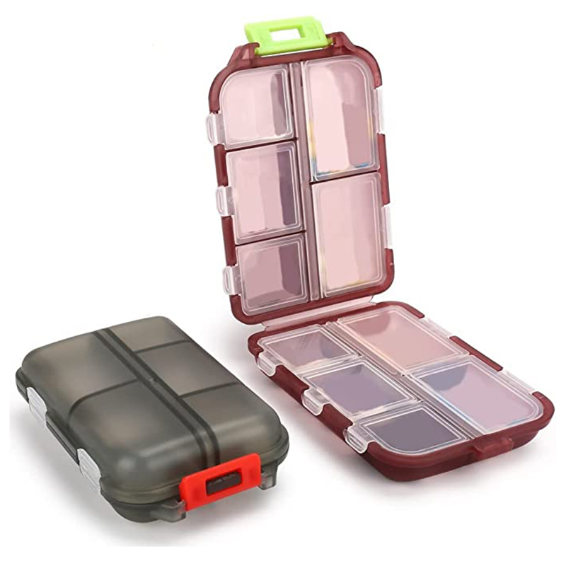 10 Grids Pill Cases Portable Travel Pill Organizer Box 28