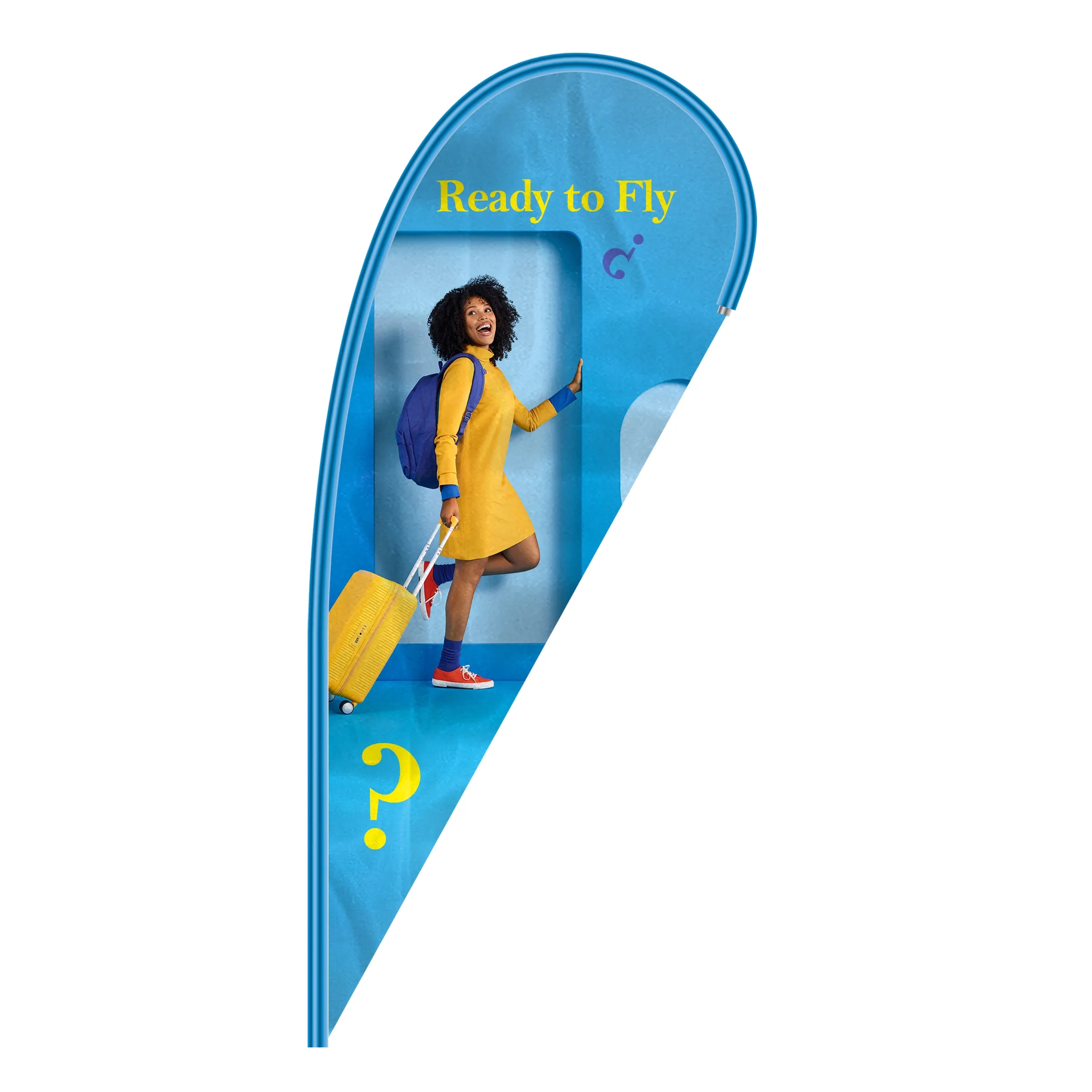 Custom Digital Printed Teardrop Flags 5.5' x 2.5' 2