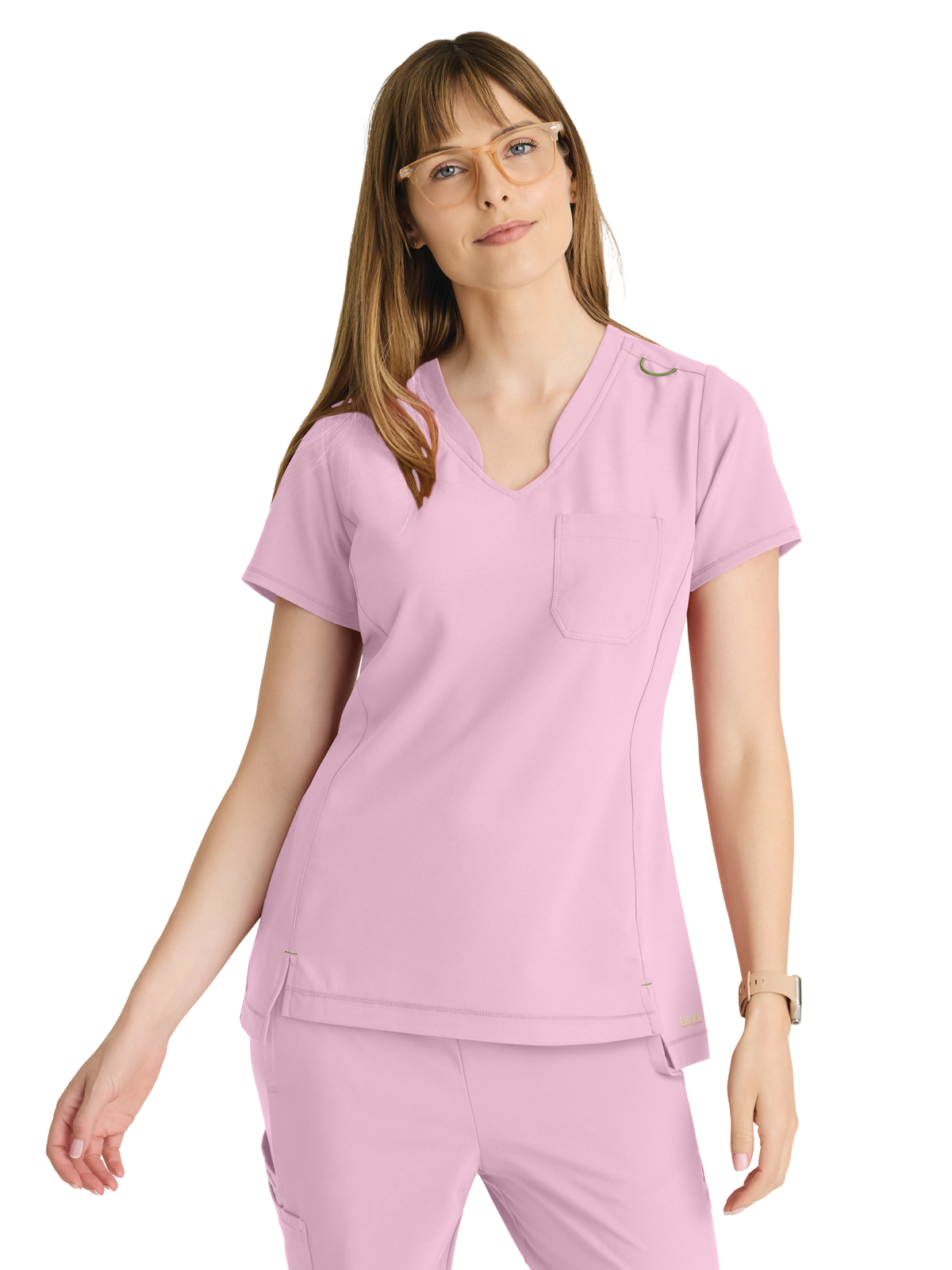 Grey's Anatomy Evolve Stretch - Women's One-Pocket Banded V-Neck Sway Scrub Top 15