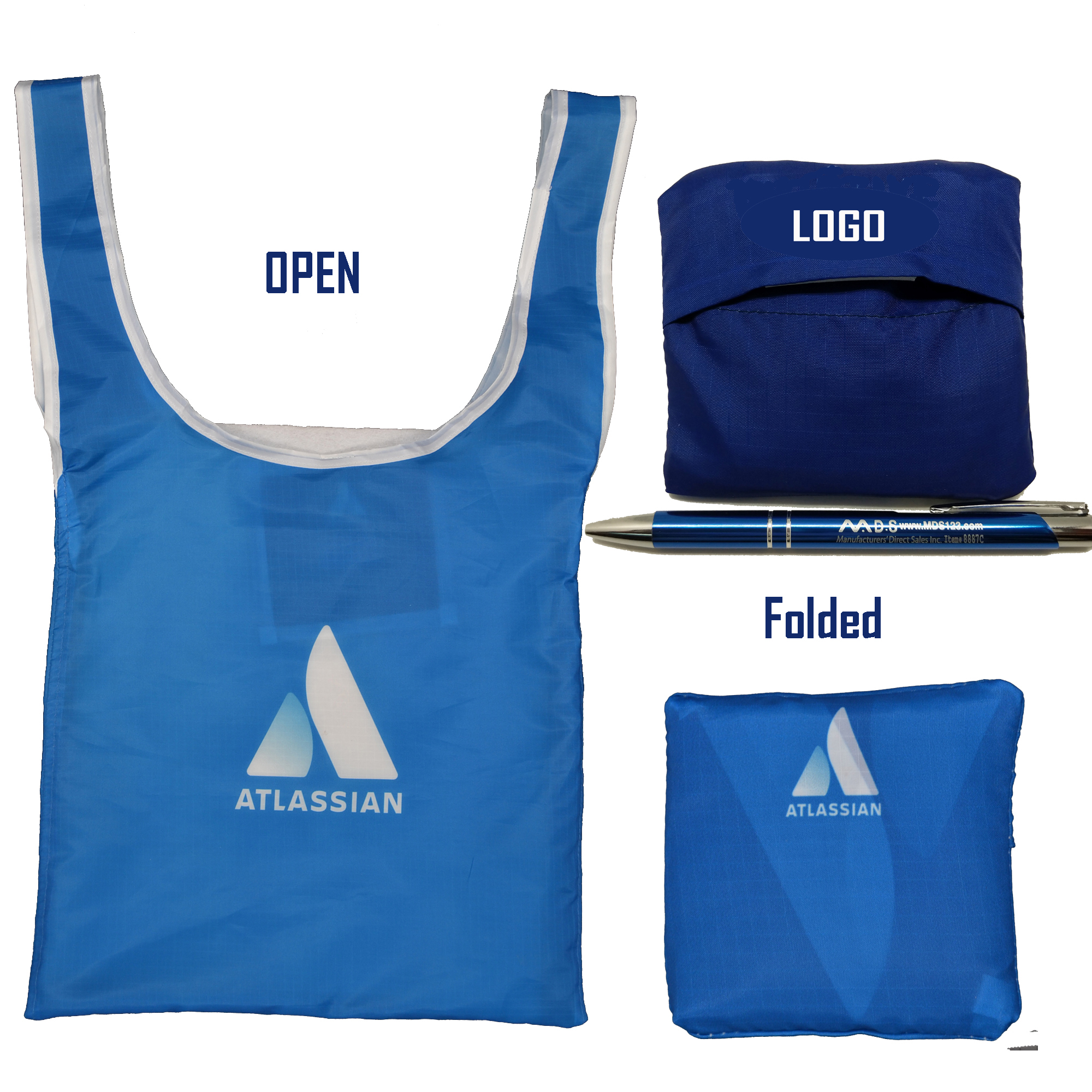 FoldableTraveling Tote Bag with MiniCarrying Pouch 1