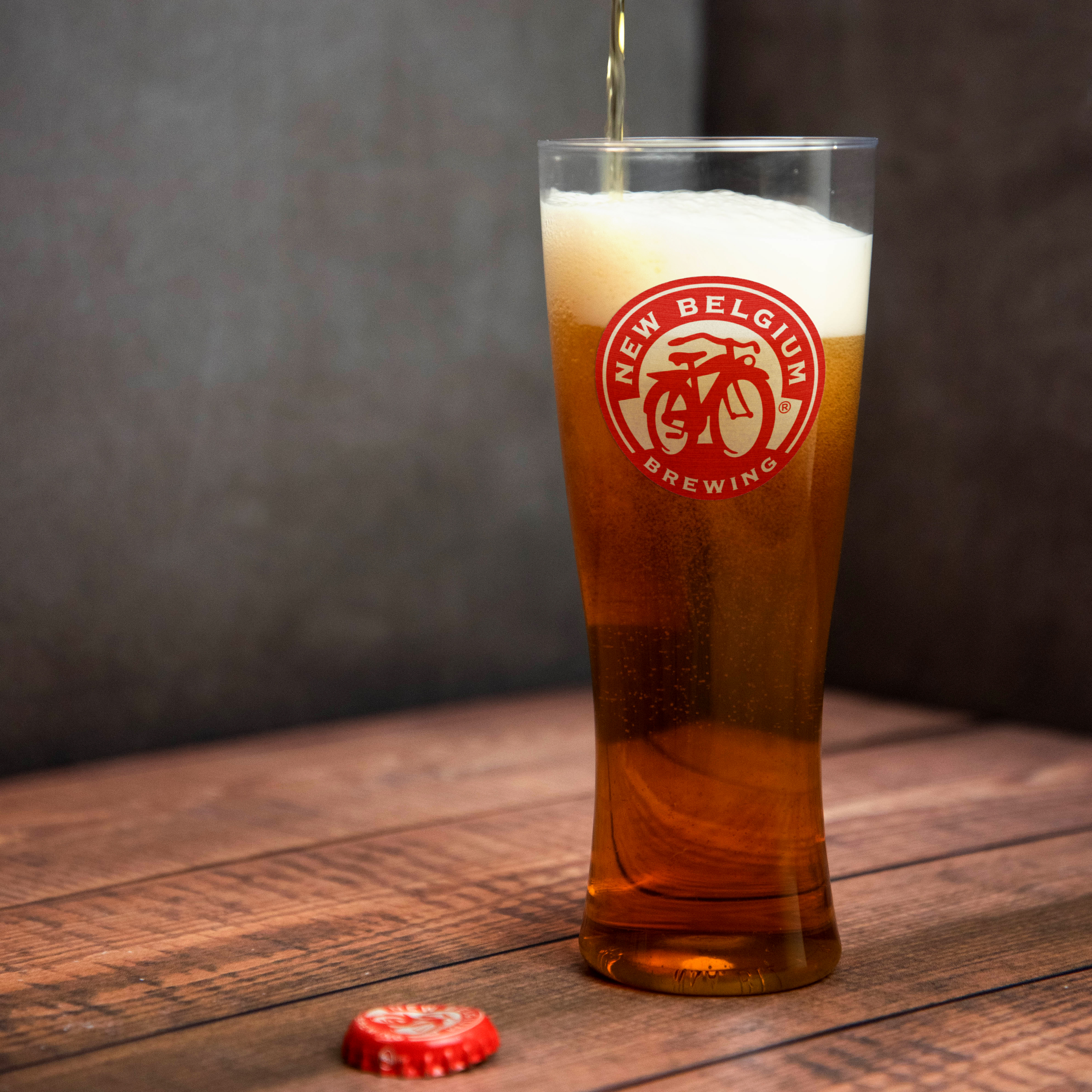 12 oz Reserv Plastic Pilsner Glass Clear Tradition Print 3