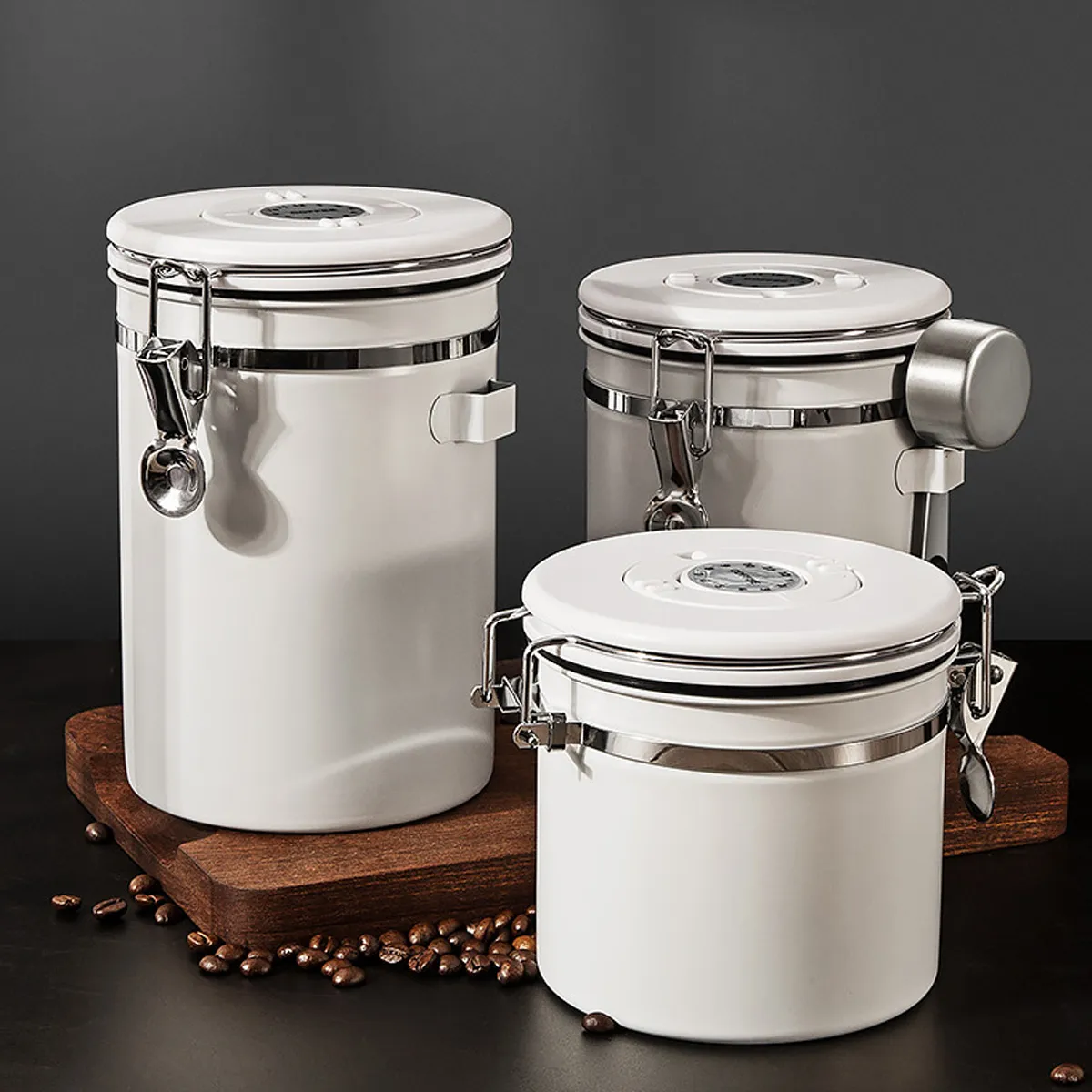 Coffee Bean Canister Kitchen Food Airtight storage container 7