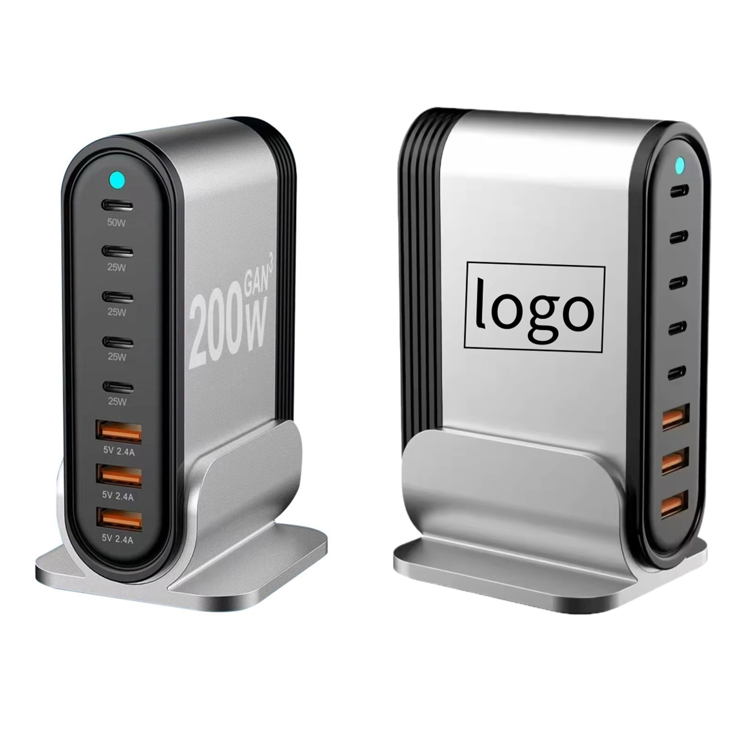 8-Port USB Flash Charge Station - 200 W 2