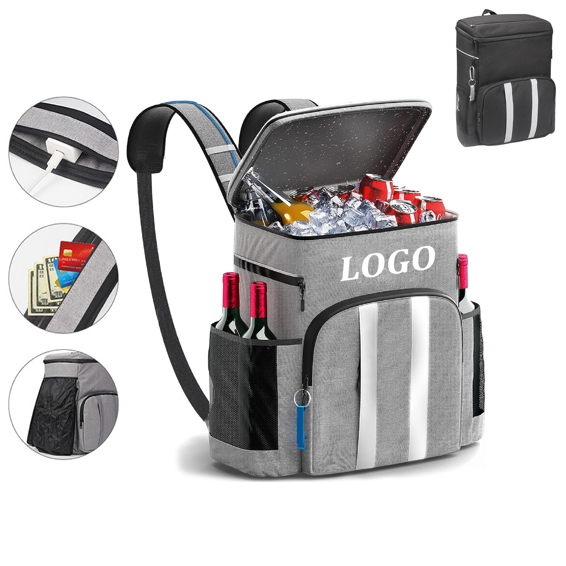 Cooler Backpack Insulated Leak Proof 2