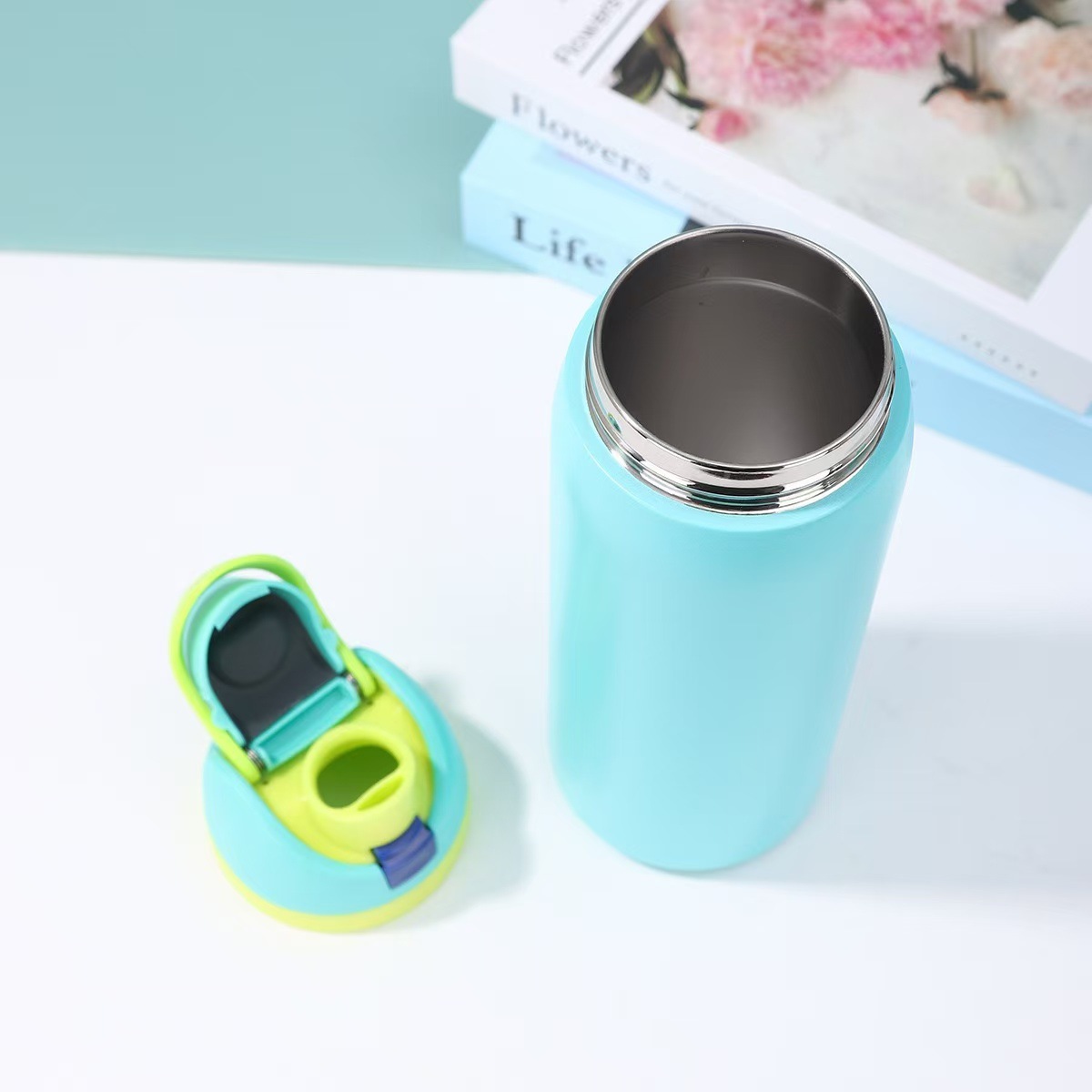 16 oz. Insulated Stainless Steel Water Bottle with Straw Lid 3