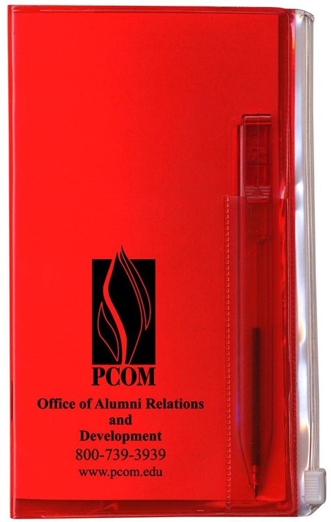 Monthly Zip Back Planner W/ Clear Pen - Translucent Color (2 Color Insert) 2