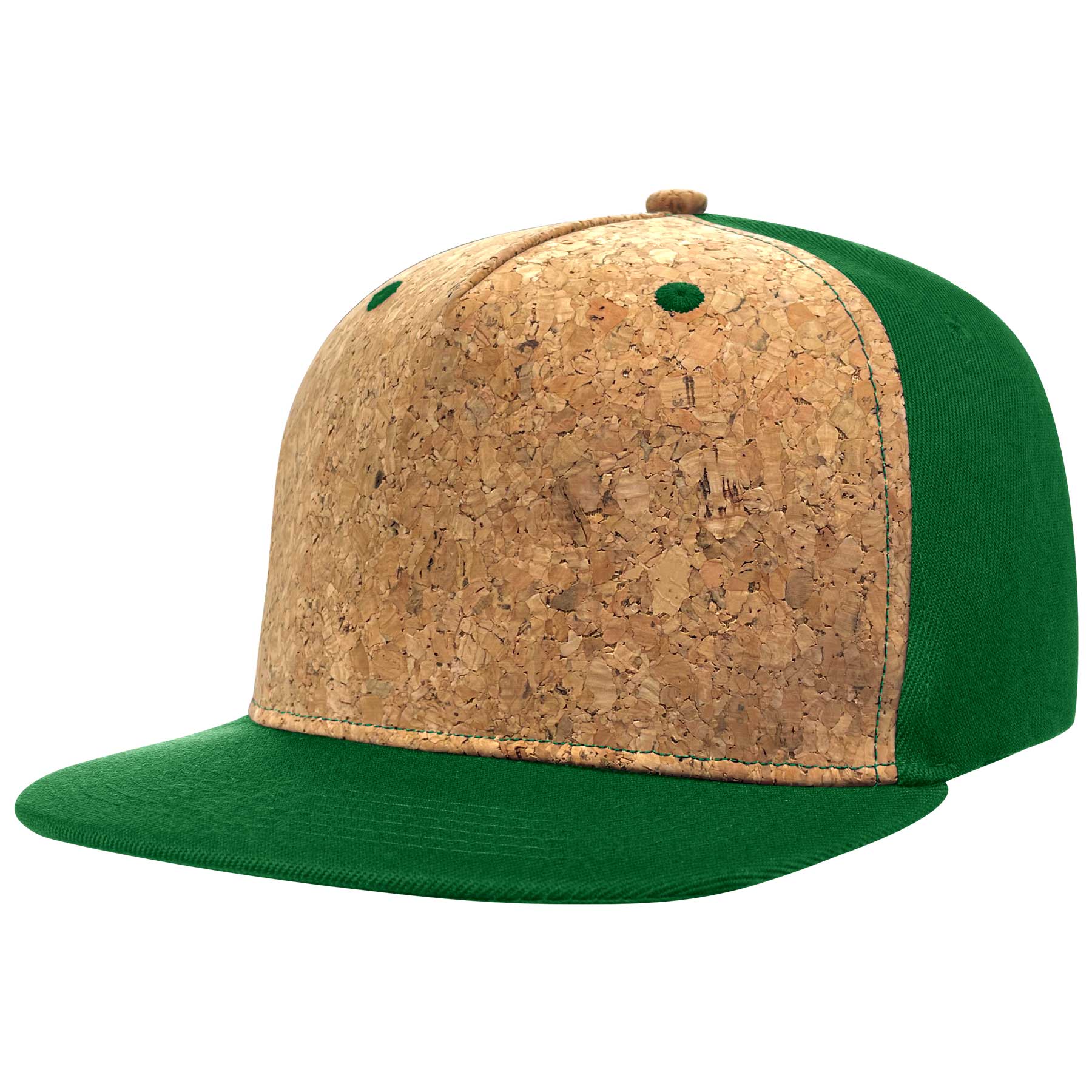 Cotton Flat Visor Adjustable Snapback Cork Caps 2