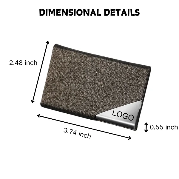 PU Leather Flap Magnetic Business Card Holder 4