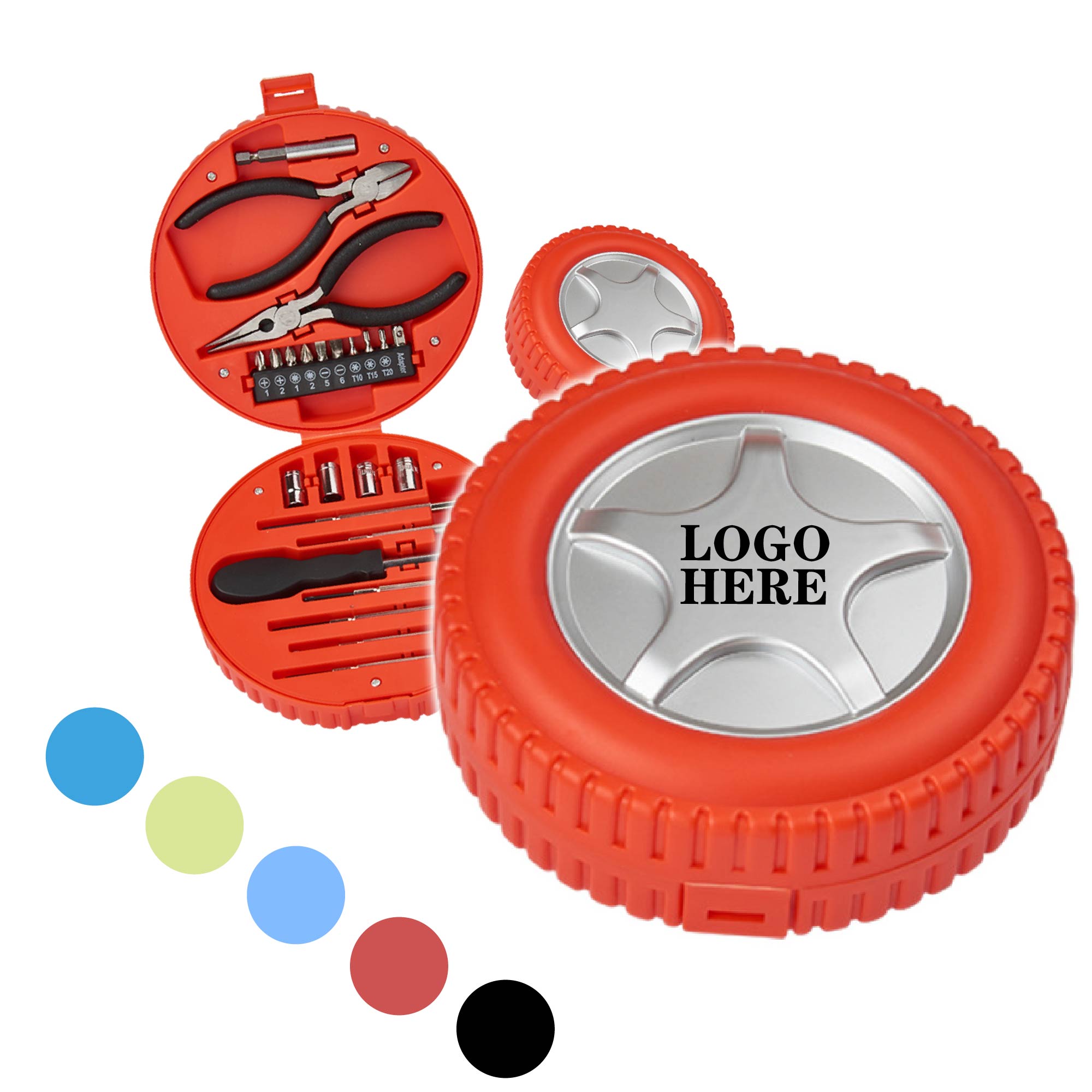 24 Piece Tire Shaped Tool Kit With Plier 1